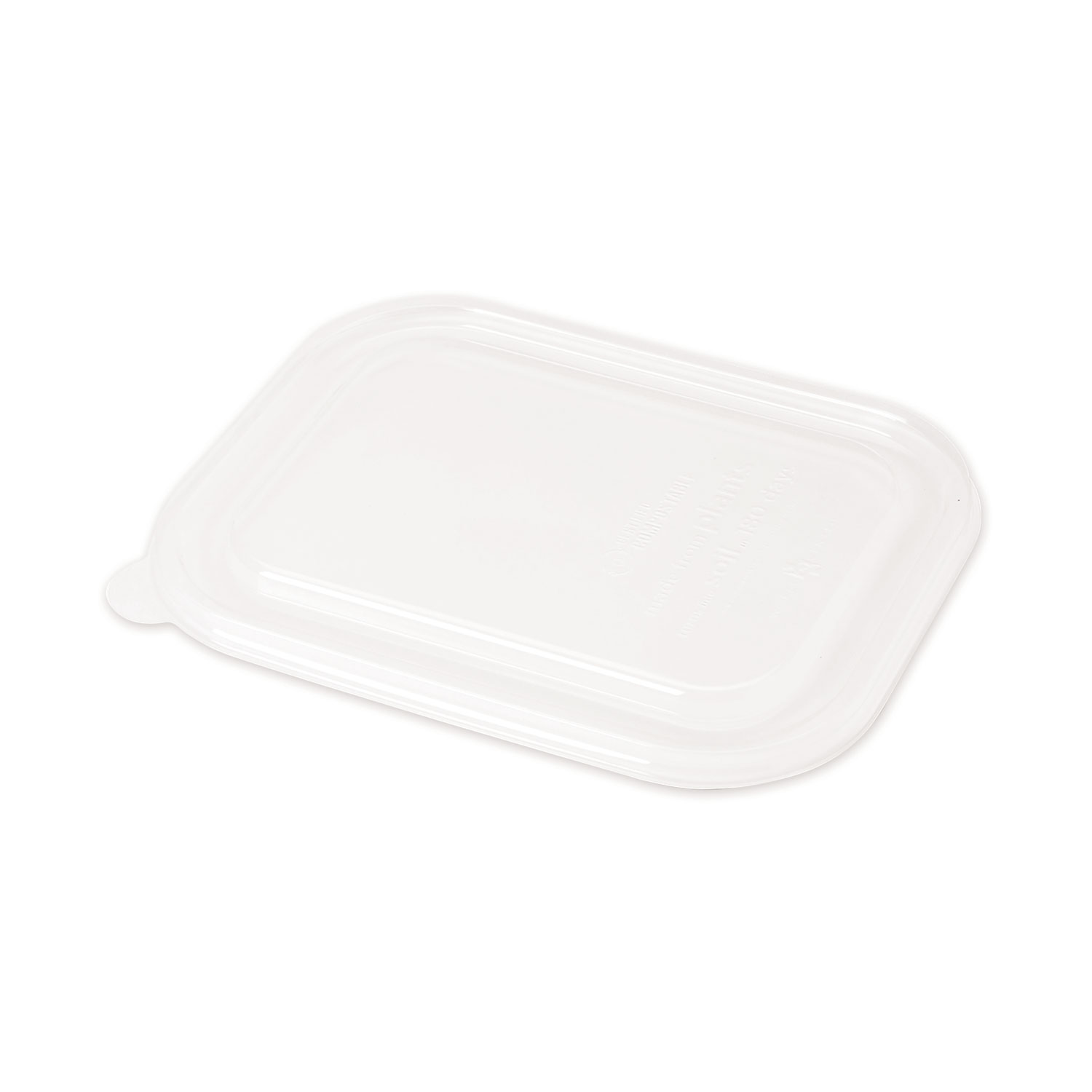  World Centric CTLCS3 PLA Lids for Fiber Containers, 8.8 x 6.9 x 0.8, Clear, 400/Carton (WORCTLCS3) 