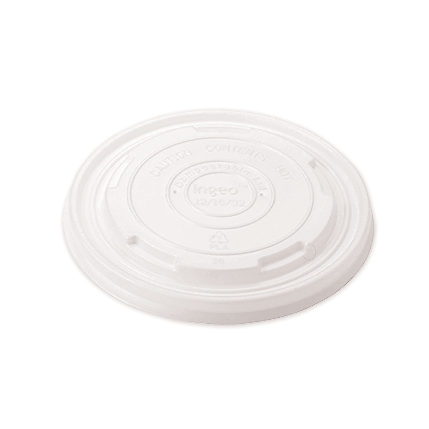 World Centric® Paper Bowls Lids, 4.6 x 4.6 x 0.5, White, 1,000/Carton