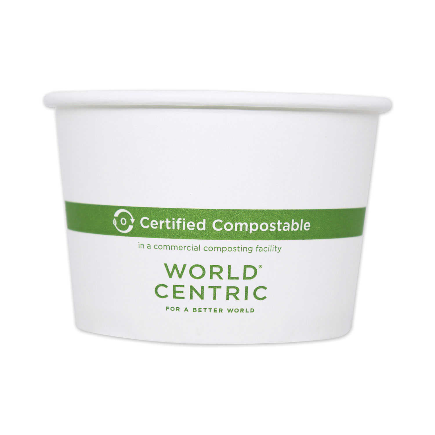 World Centric® Paper Bowls, 3.5 dia x 2.3, 8 oz, White, 1,000/Carton