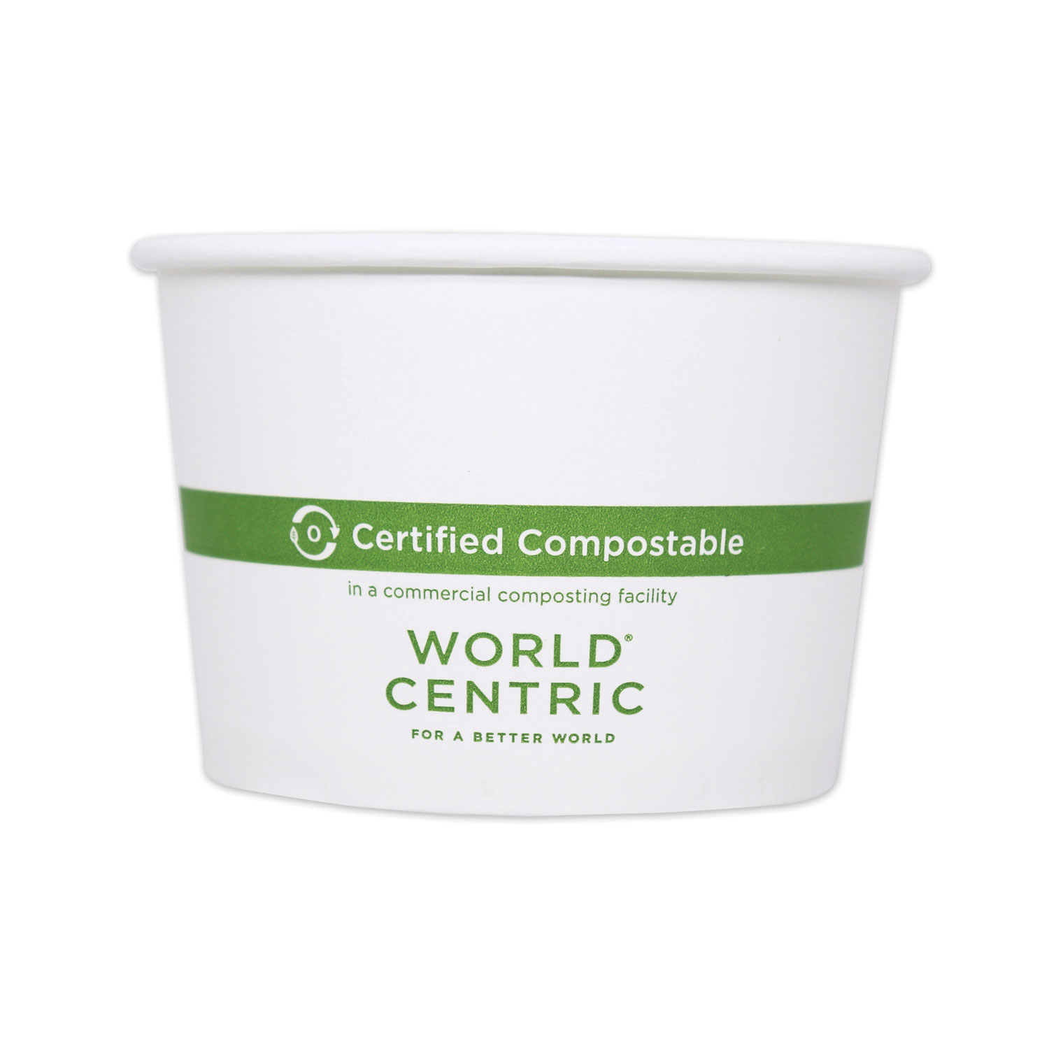 World Centric® Paper Bowls, 4.4 dia x 3, 16 oz, White, 500/Carton