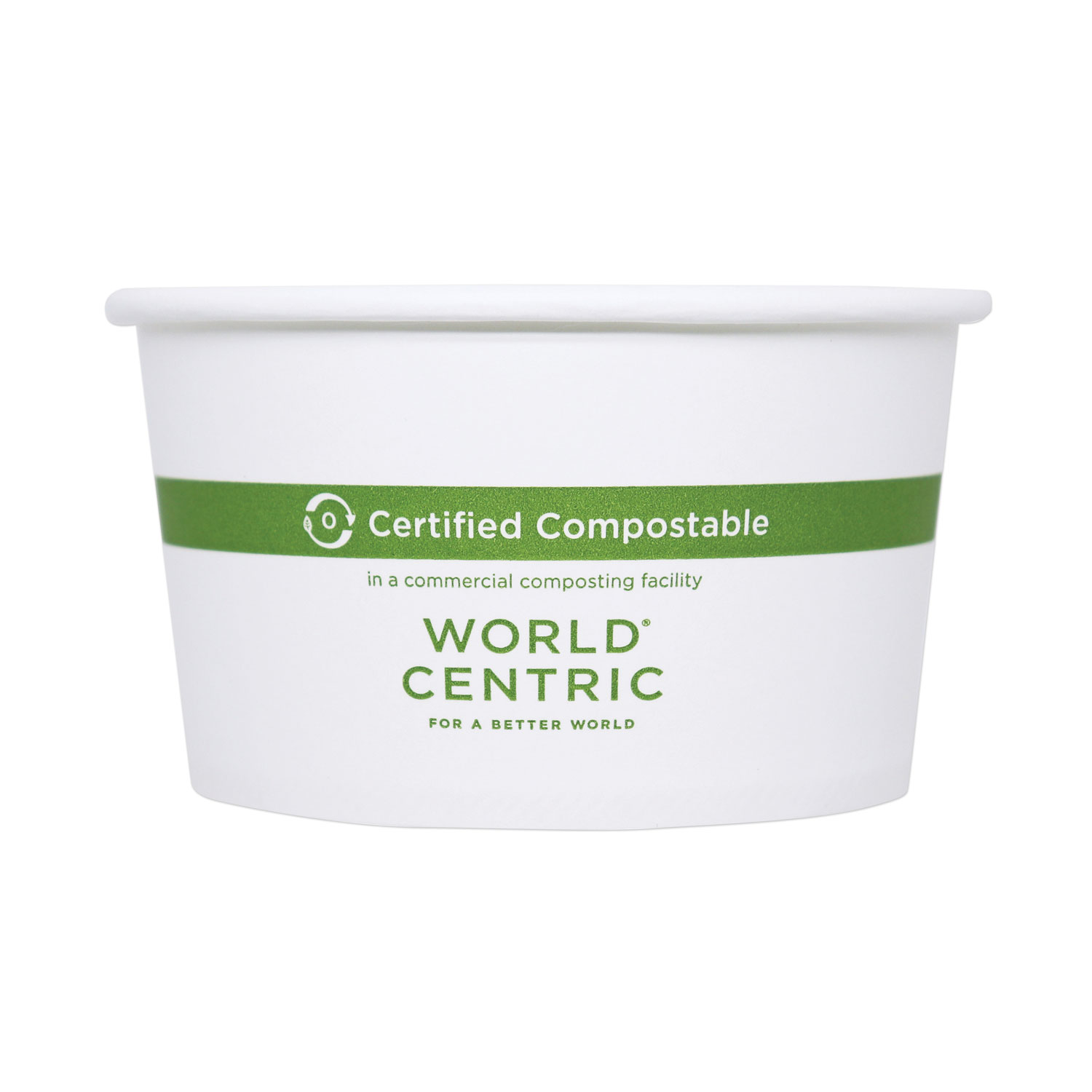 World Centric® Paper Bowls, 4.5 dia x 2.5, 12 oz, White, 500/Carton