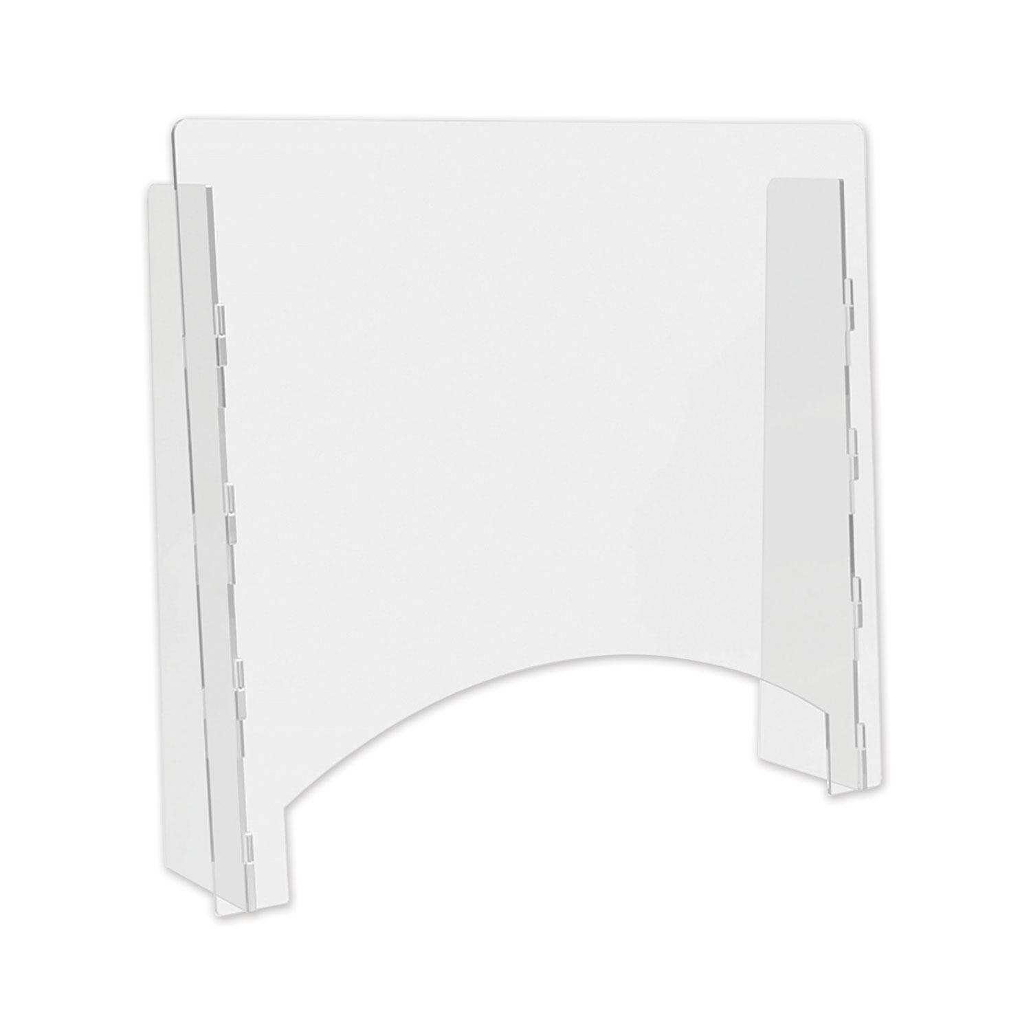 deflecto® Counter Top Barrier with Pass Thru, 27 x 6 x 23.75, Polycarbonate, Clear, 2/Carton