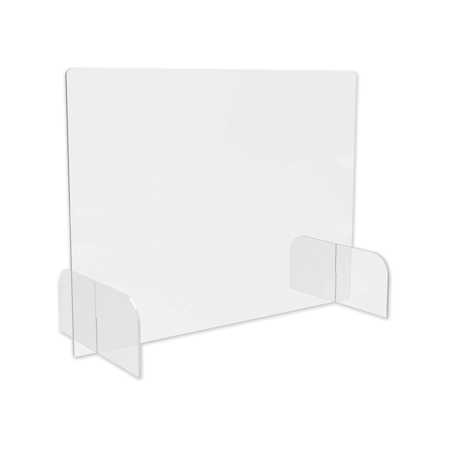  deflecto PBCTA3123B Counter Top Barrier with Full Shield and Feet, 31 x 14 x 23, Acrylic, Clear, 2/Carton (DEFPBCTA3123B) 