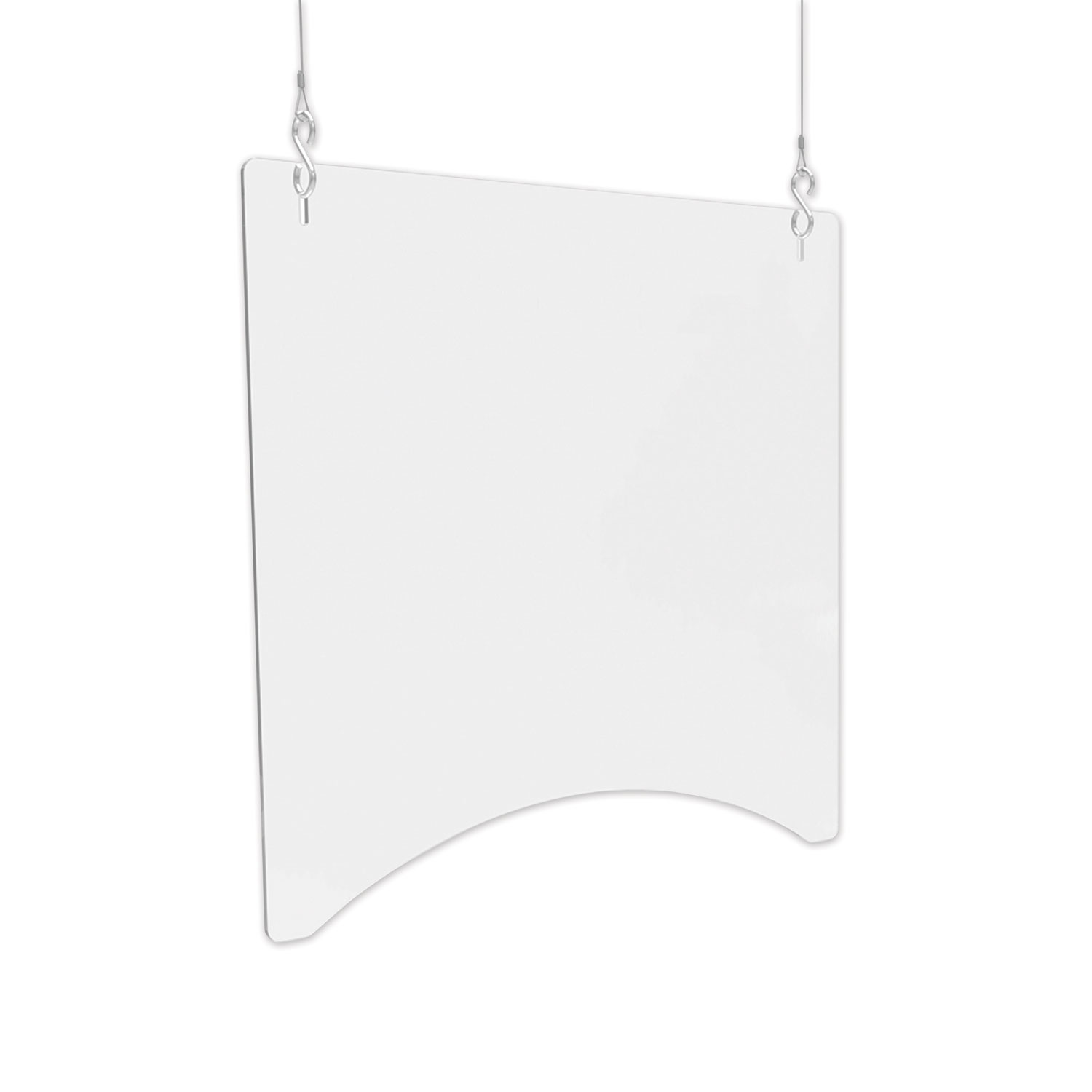  deflecto PBCHPC2436 Hanging Barrier, 23.75 x 35.75, Polycarbonate, Clear, 2/Carton (DEFPBCHPC2436) 