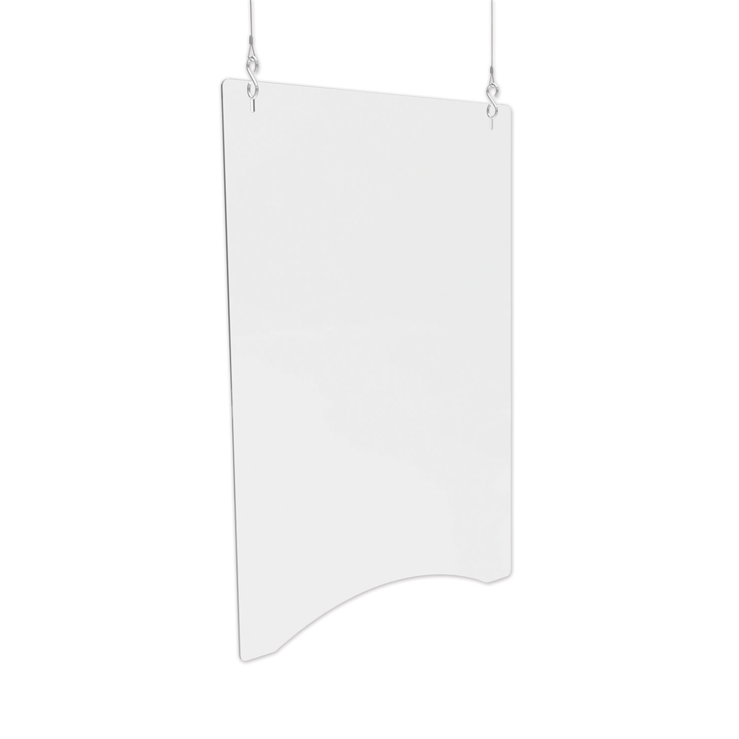 deflecto® Hanging Barrier, 23.75 x 35.75, Acrylic, Clear, 2/Carton