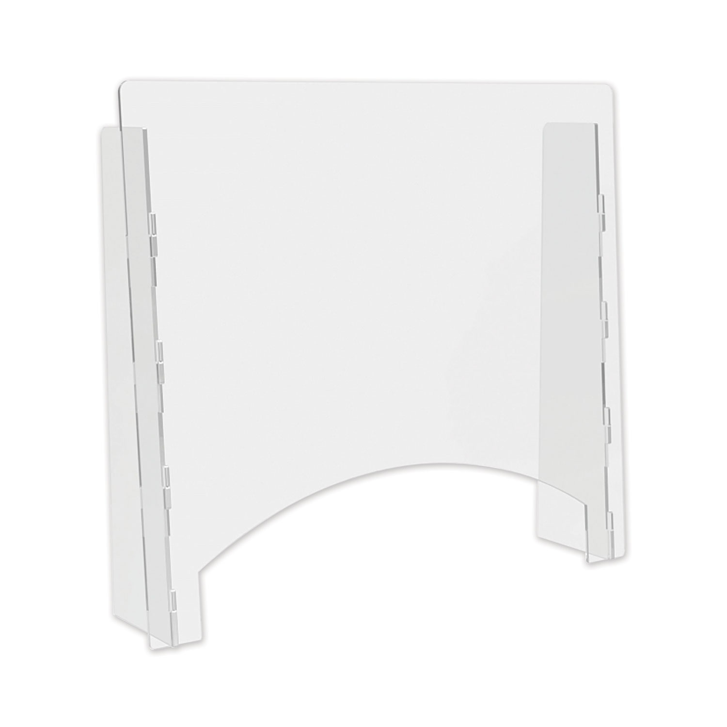 deflecto® Counter Top Barrier with Pass Thru, 27 x 6 x 23.75, Acrylic, Clear, 2/Carton