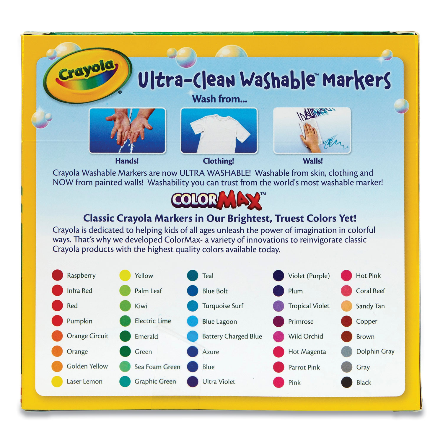 Kids Ultra Washable Markers, Plastic Tube, Medium Bullet Tip