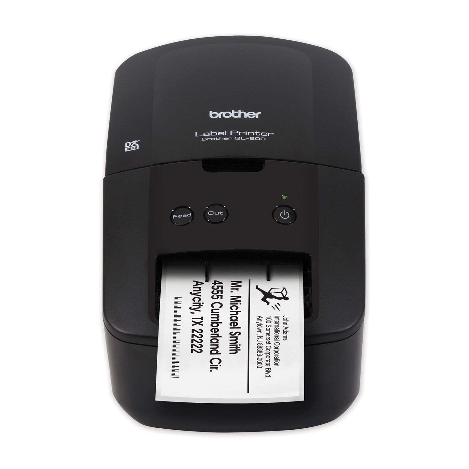  Brother QL600 QL-600 Economic Desktop Label Printer, 44 Labels/min Print Speed, 5.1 x 8.8 x 6.1 (BRTQL600) 