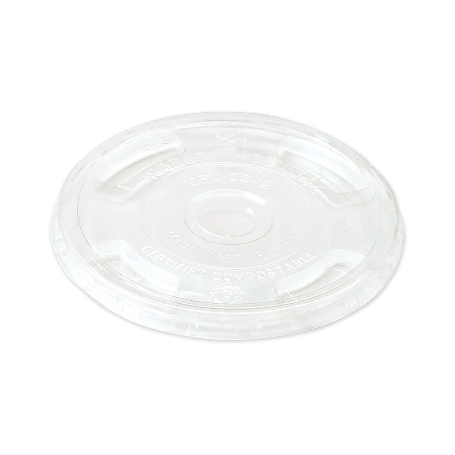 World Centric® Clear Cold Cup Lids, Fits 9-24 oz Cups, 1,000/Carton