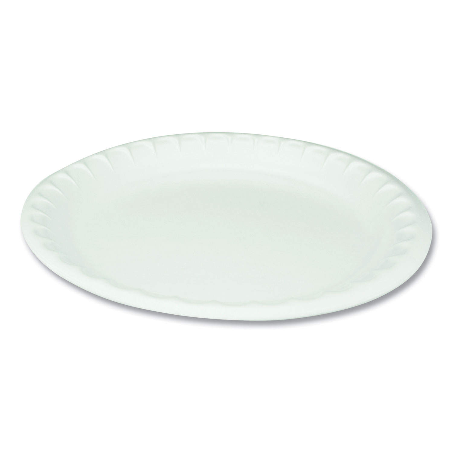 Pactiv Unlaminated Foam Dinnerware, Plate, 10.25 Diameter, White, 540/Carton