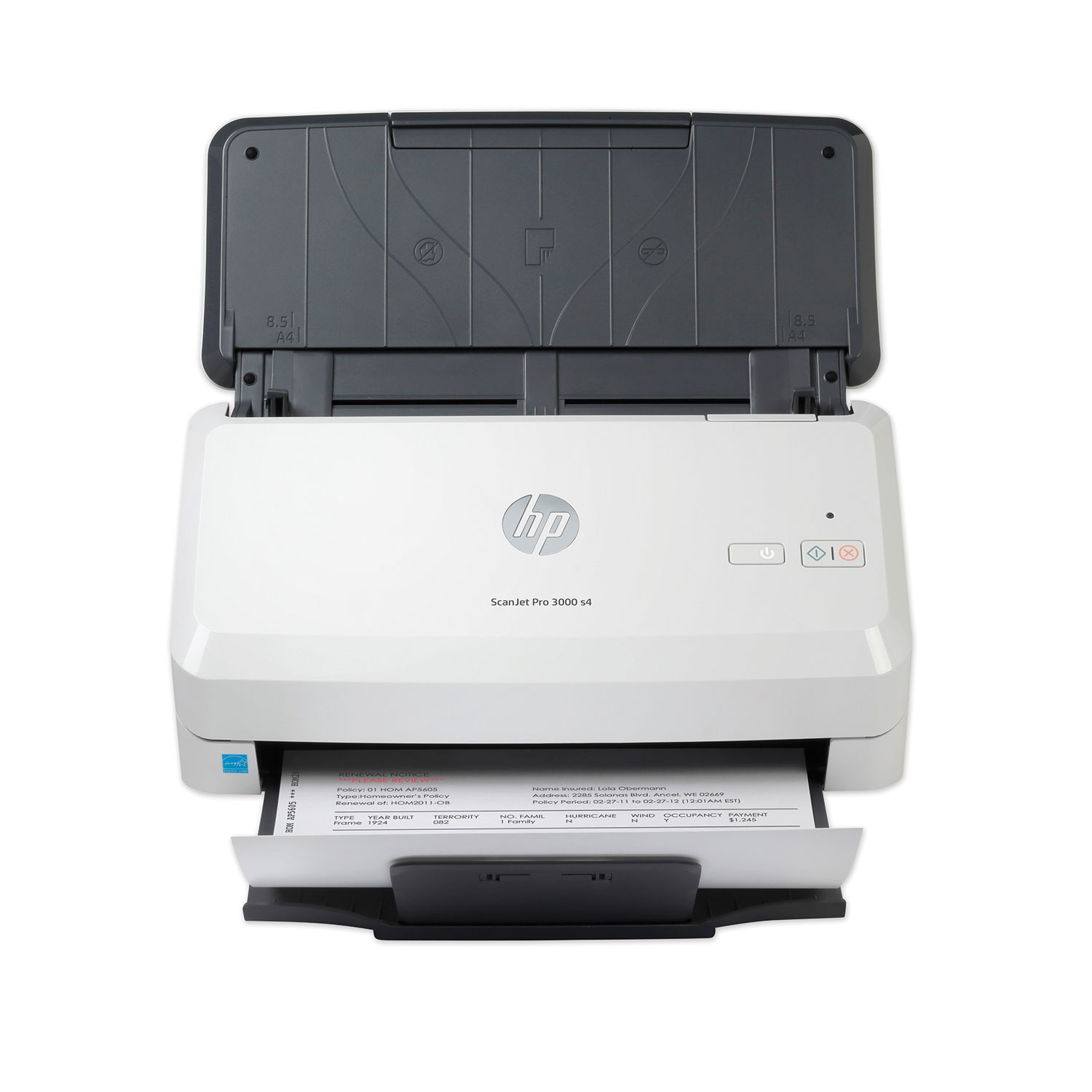  HP 6FW07A#BGJ ScanJet Pro 3000 s4 Sheet-Feed Scanner, 600 dpi Optical Resolution, 50-Sheet Duplex Auto Document Feeder (HEW6FW07A) 