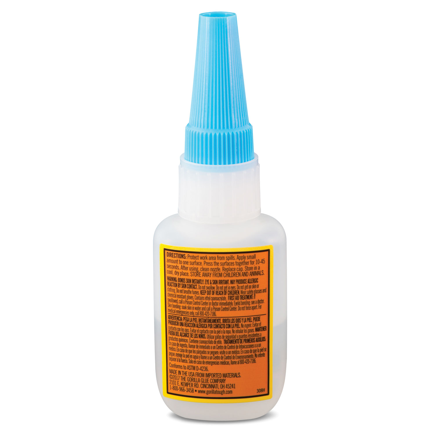 Super Glue With Brush And Nozzle Applicators, 0.35 Oz, Dries Clear