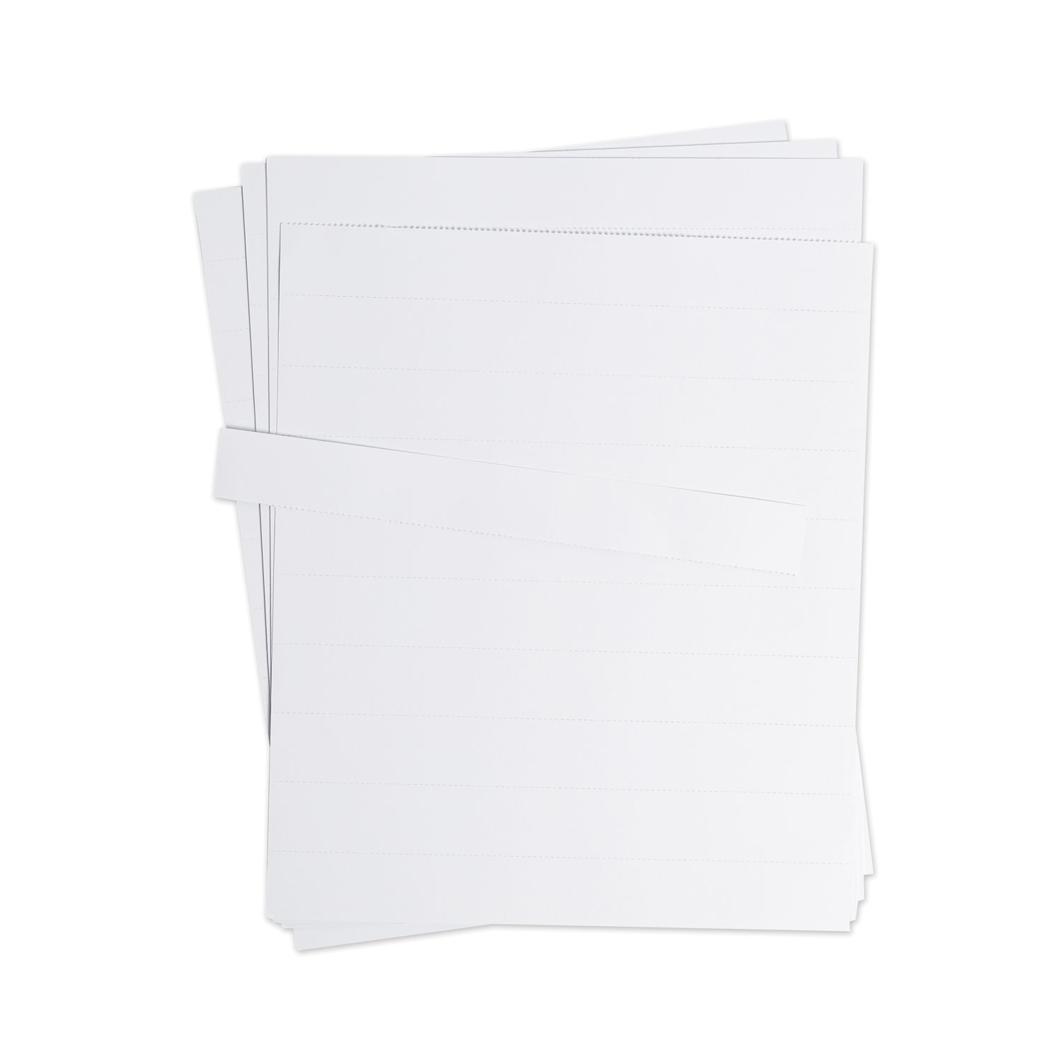 U Brands Data Card Replacement Sheet, 8.5 x 11 Sheets, White, 10/Pack