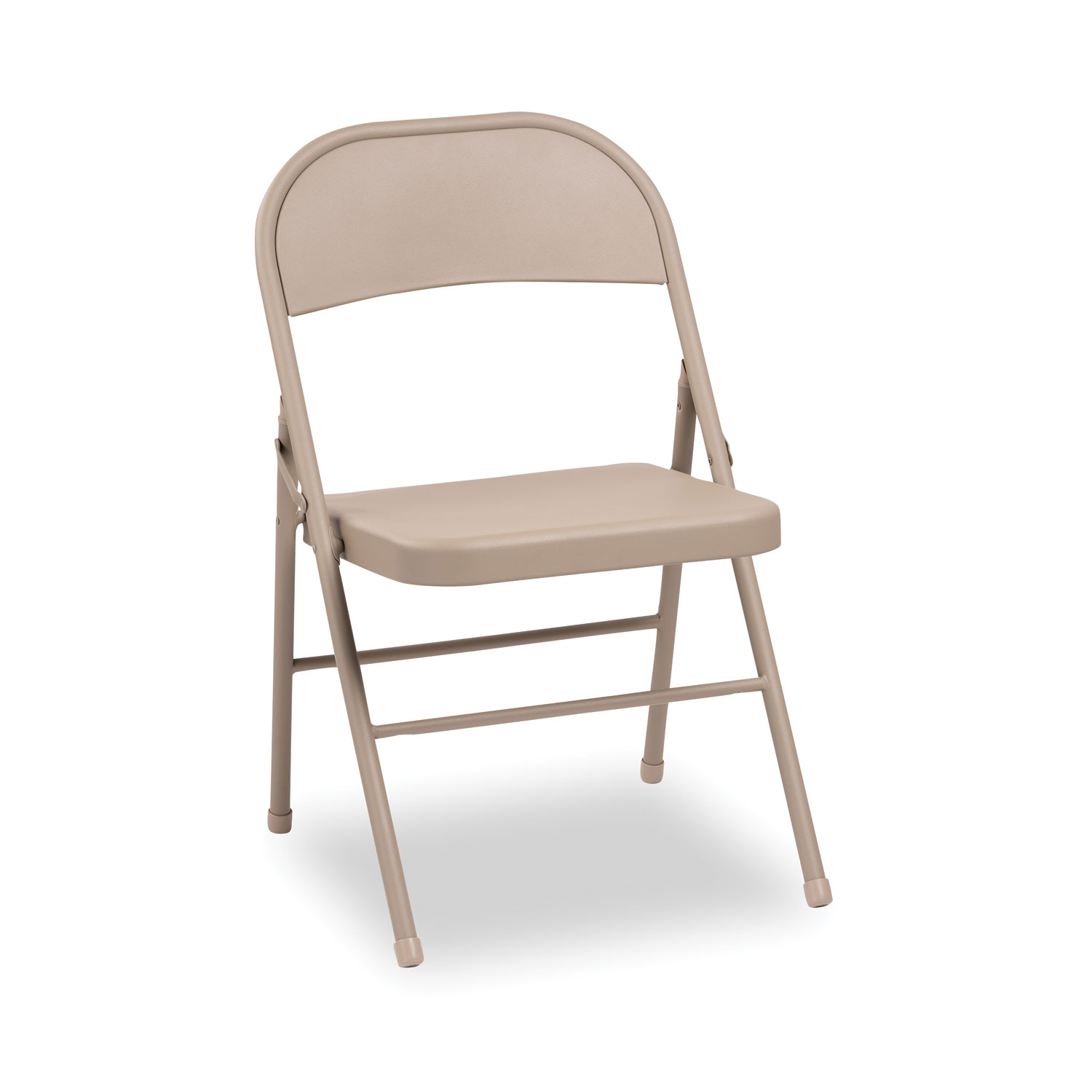 All Steel Folding Chair, Supports Up to 300 lb, 16.5″ Seat Height, Tan Seat, Tan Back, Tan Base, 4/Carton