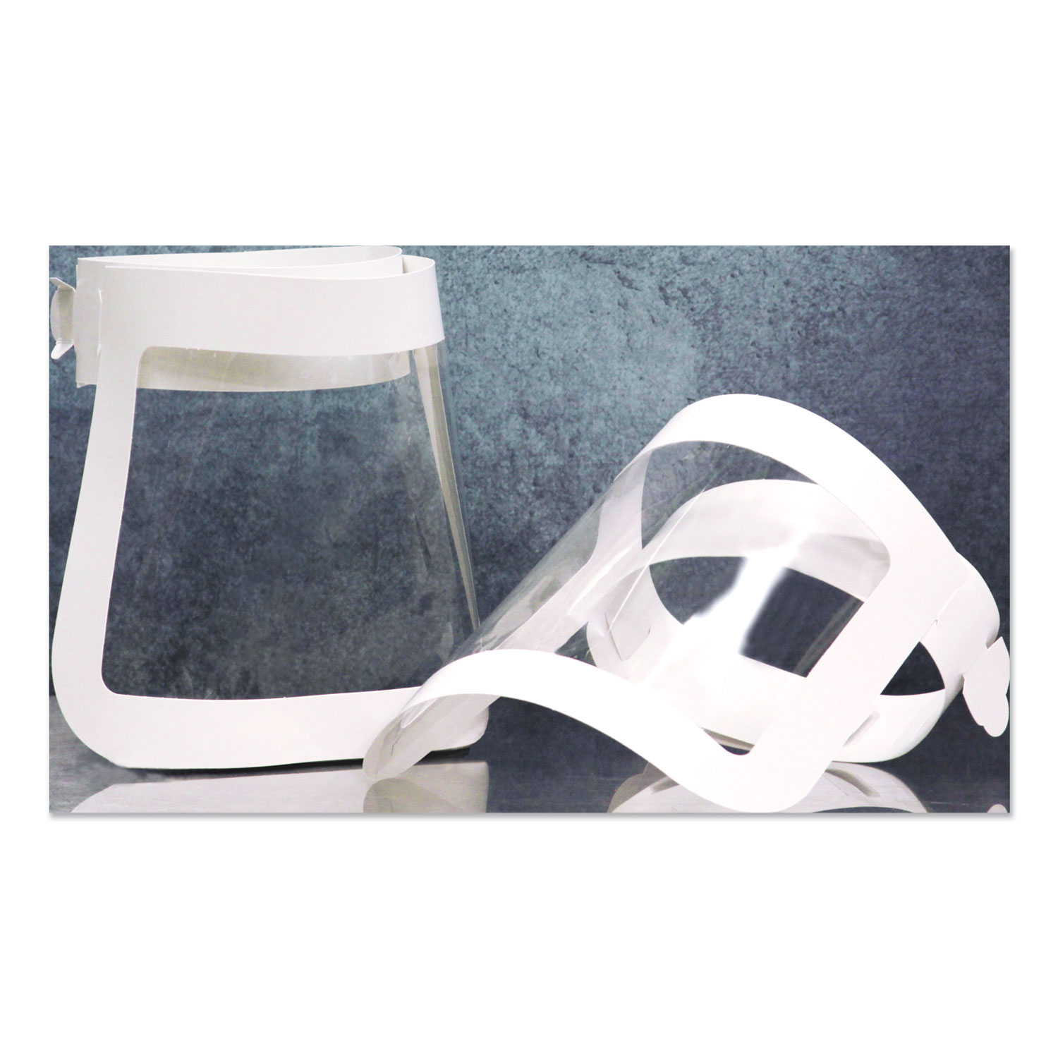  SCT 51SHLD100 Face Shield, 20.5 to 26.13 x 10.69, One Size Fits All, White/Clear, 225/Carton (GN151SHLD100) 