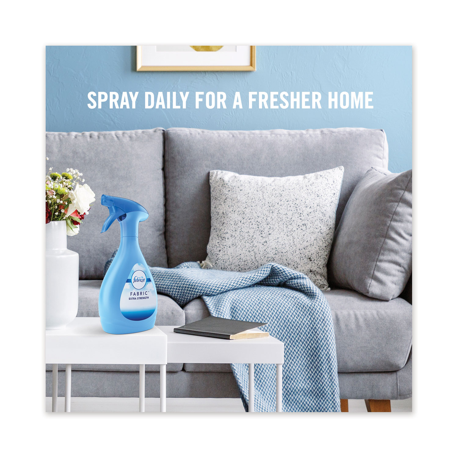 Febreze Fabric Refresher Extra Strength Air Freshener, 27 oz : :  Health & Personal Care
