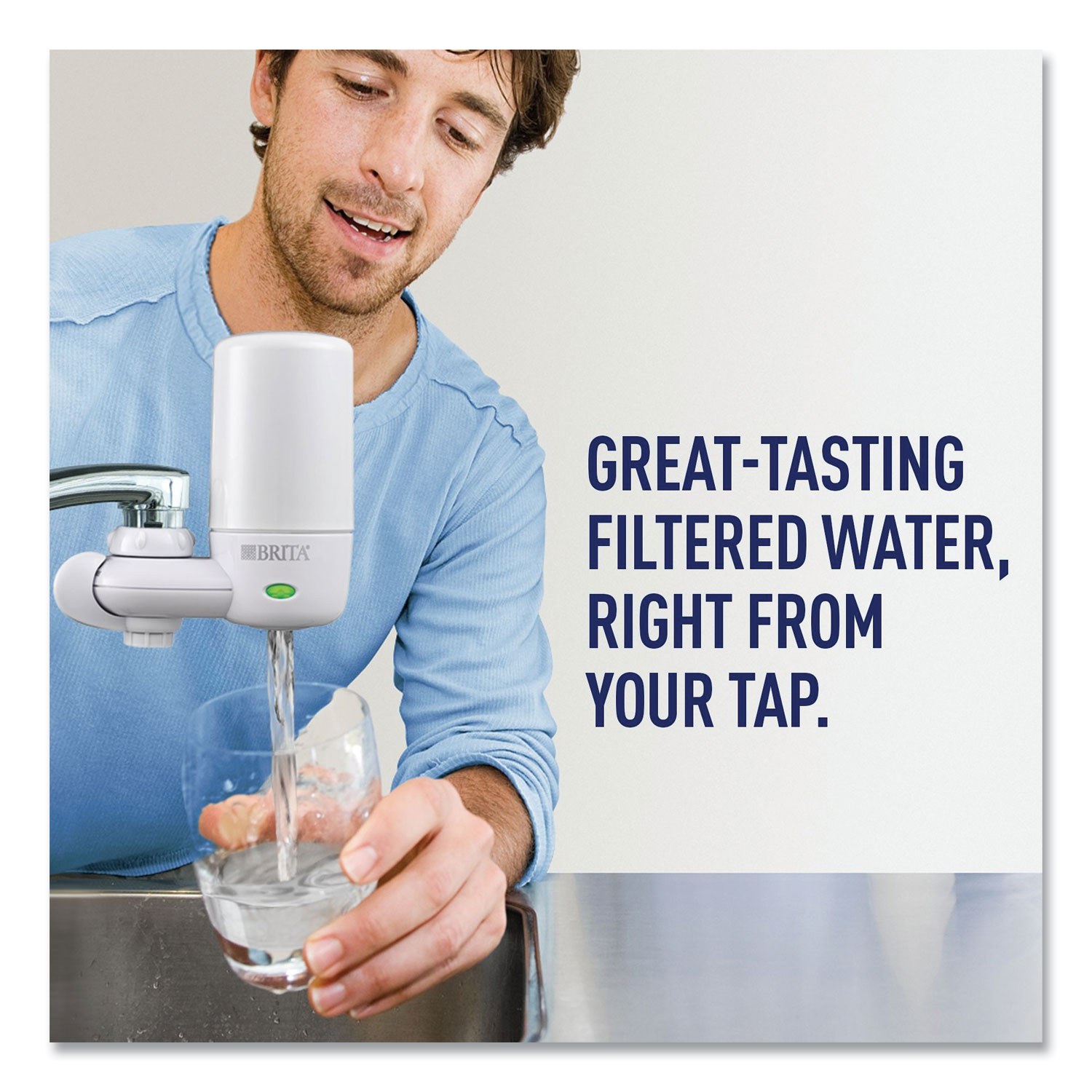 Brita® Chrome Tap Water Filtration System Replacement Filters For Faucets,  2 ct
