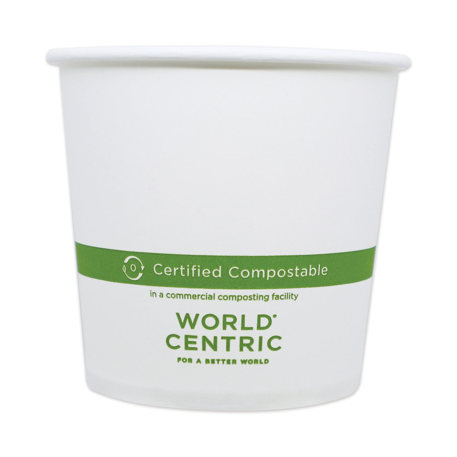 World Centric® Paper Bowls, 4.4 dia x 4.4, 24 oz, White, 500/Carton