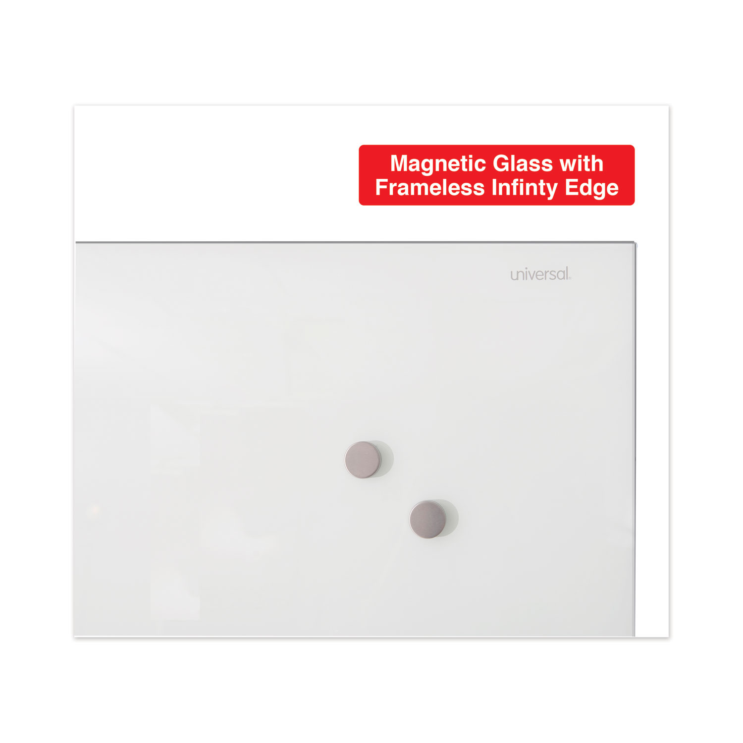 UNV43204 Universal® Frameless Glass Marker Board Zuma