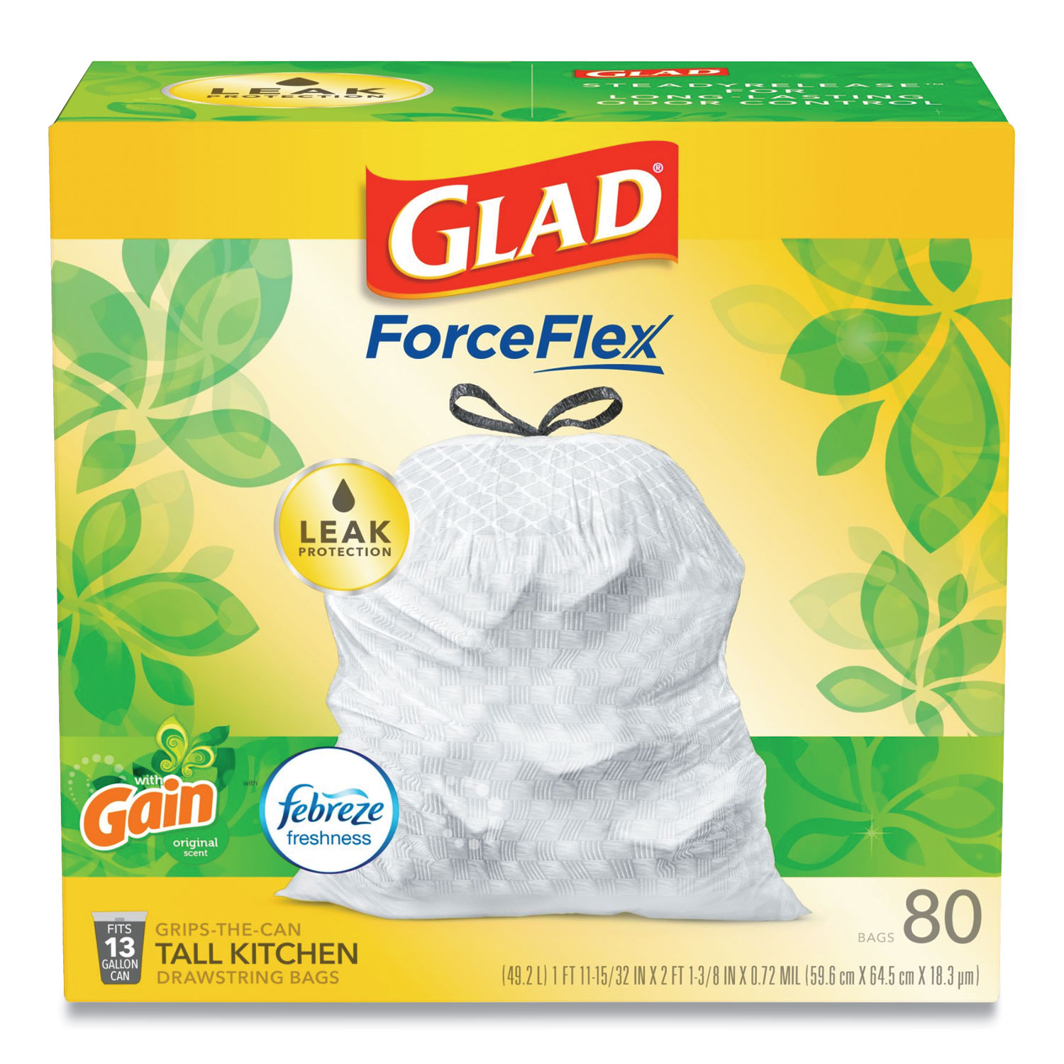  Glad Odor Shield 4 Gallon Household or On the Go Trash