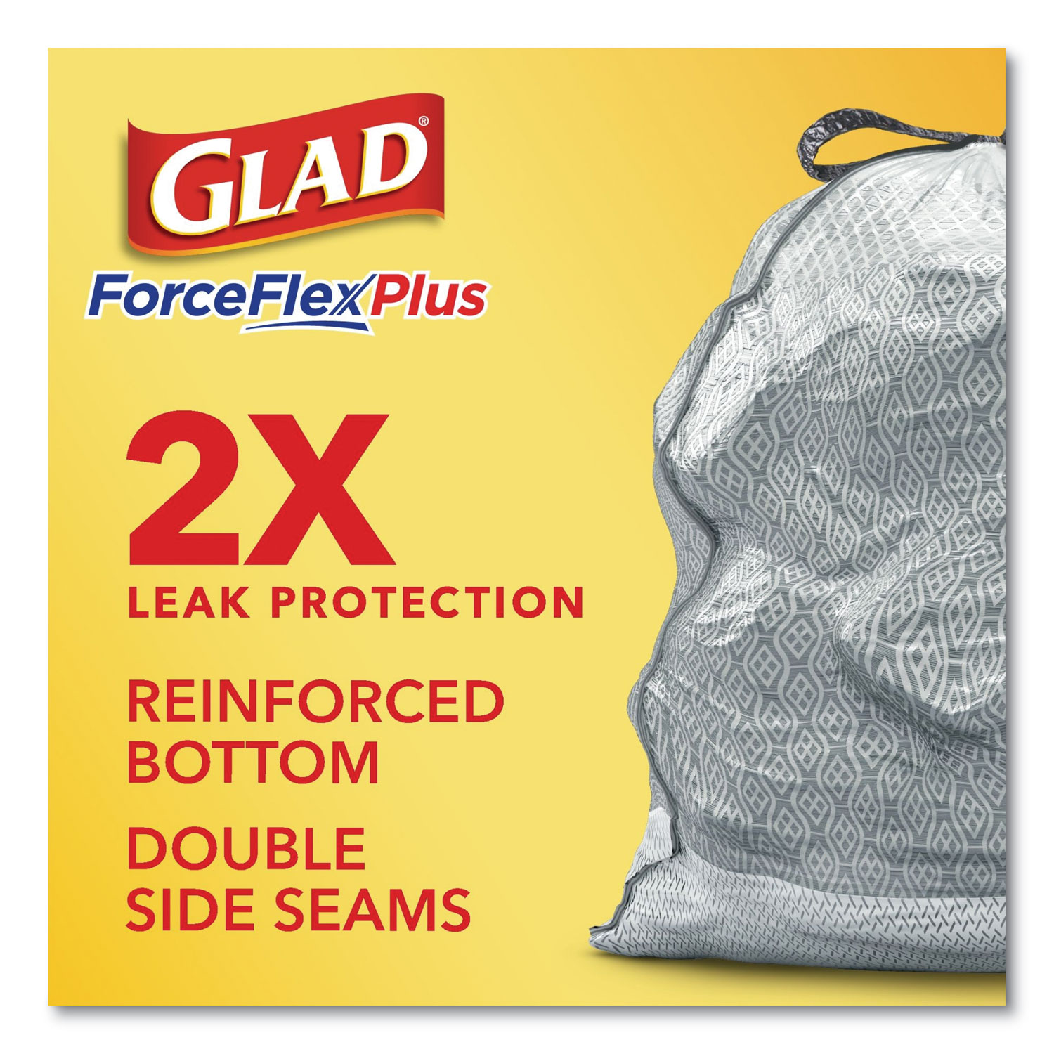 Glad ForceFlex Tall Kitchen Drawstring Trash Bags - OdorShield - Zerbee