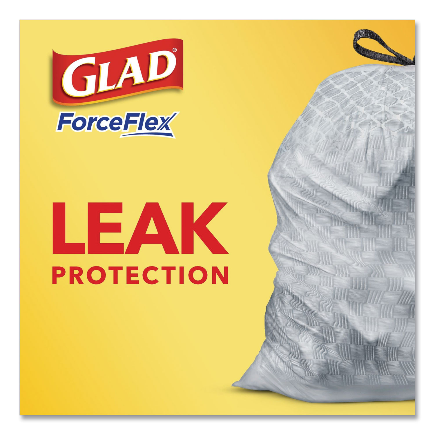 Glad OdorShield 78361 Trash Bag, 13 gal, White