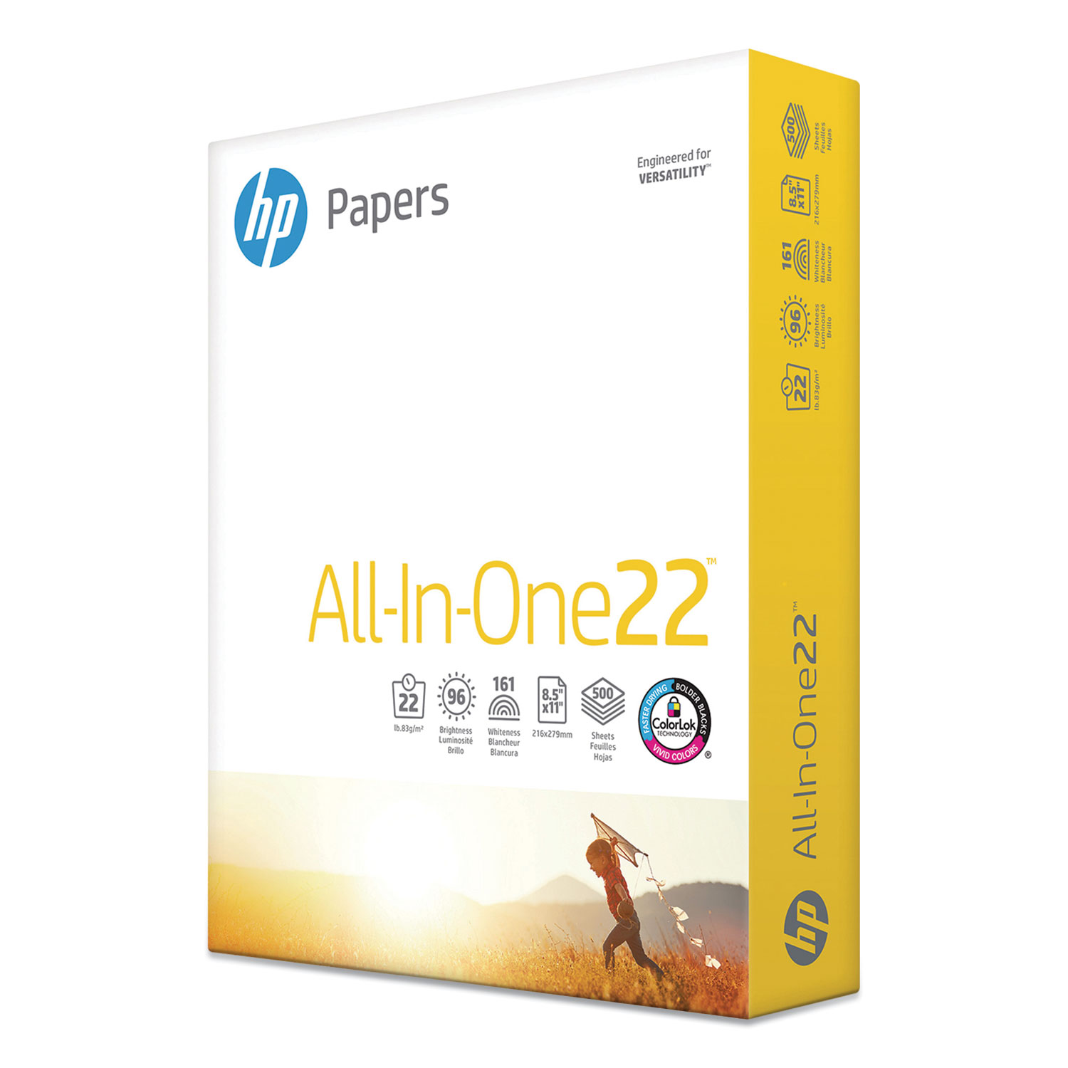 All-In-One22 Paper, 96 Bright, 22lb, 8.5 x 11, White, 500/Ream