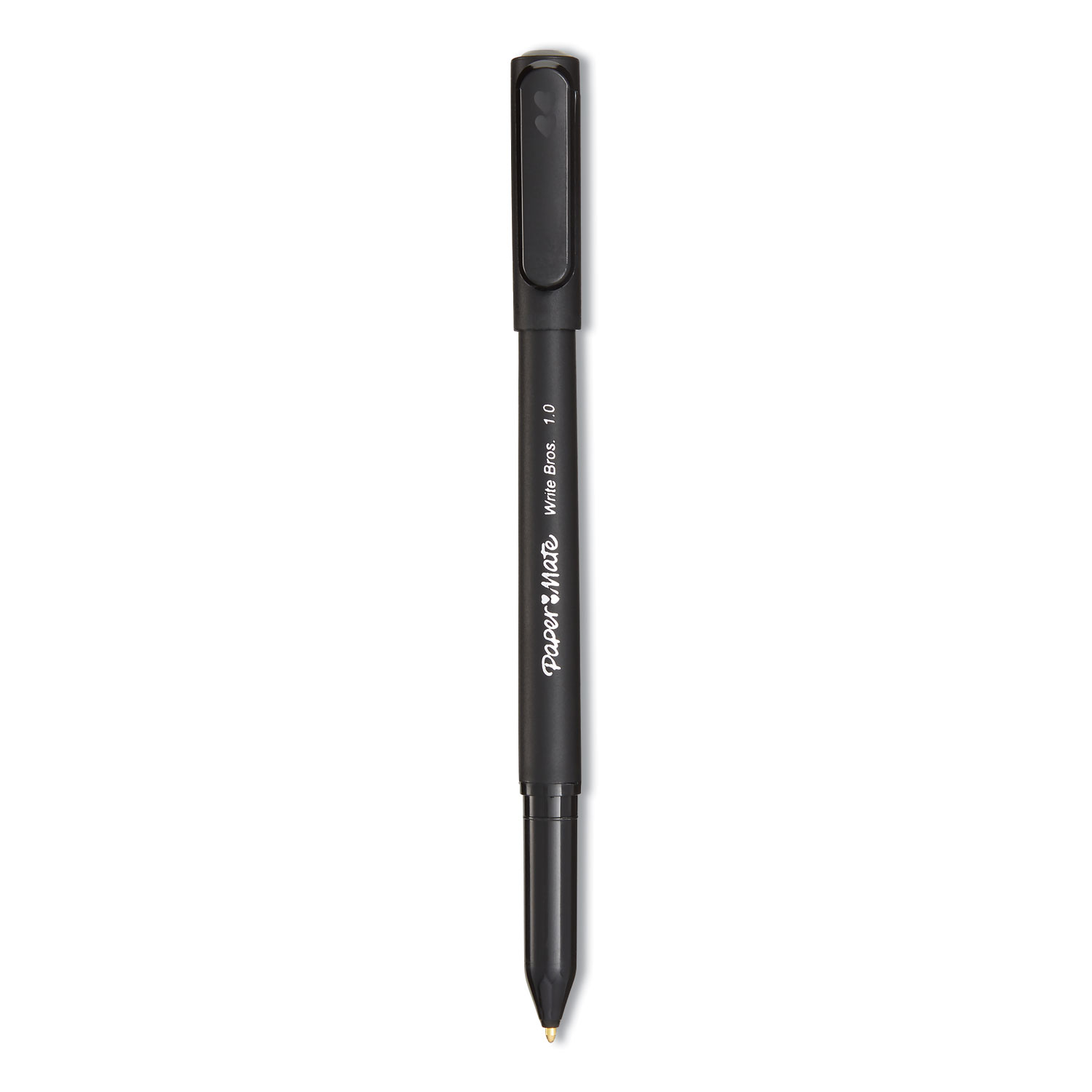 Write Bros. Stick Ballpoint Pen, Medium 1mm, Black Ink/Barrel, Dozen