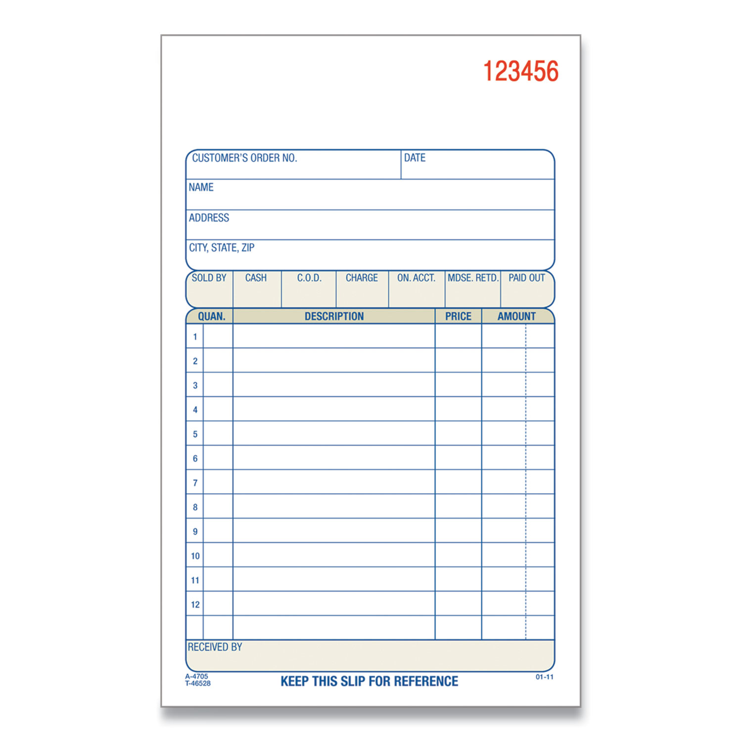 Adams® 2-Part Sales Book, Carbonless, 4.19 x 7.19, 50 Sets/Pad, 10 Pads/Box