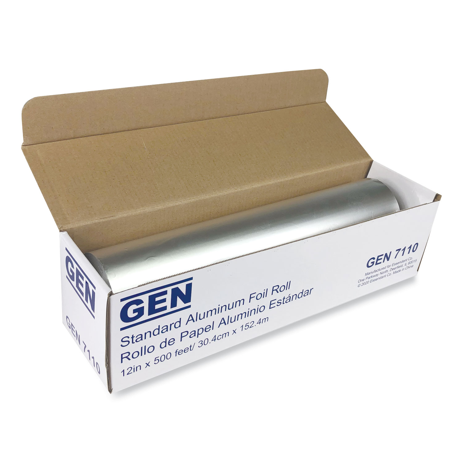 GEN Standard Aluminum Foil Roll, 12 x 500 ft, 6/Carton