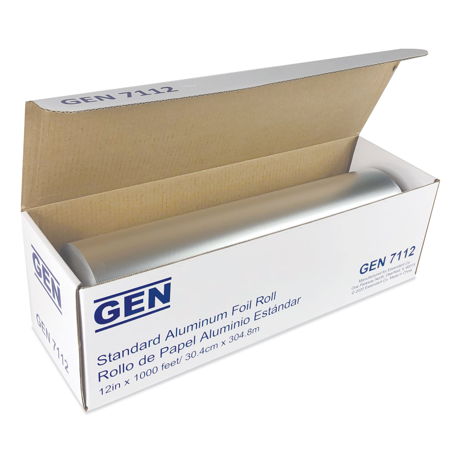 GEN Standard Aluminum Foil Roll, 12 x 1,000 ft, 6/Carton