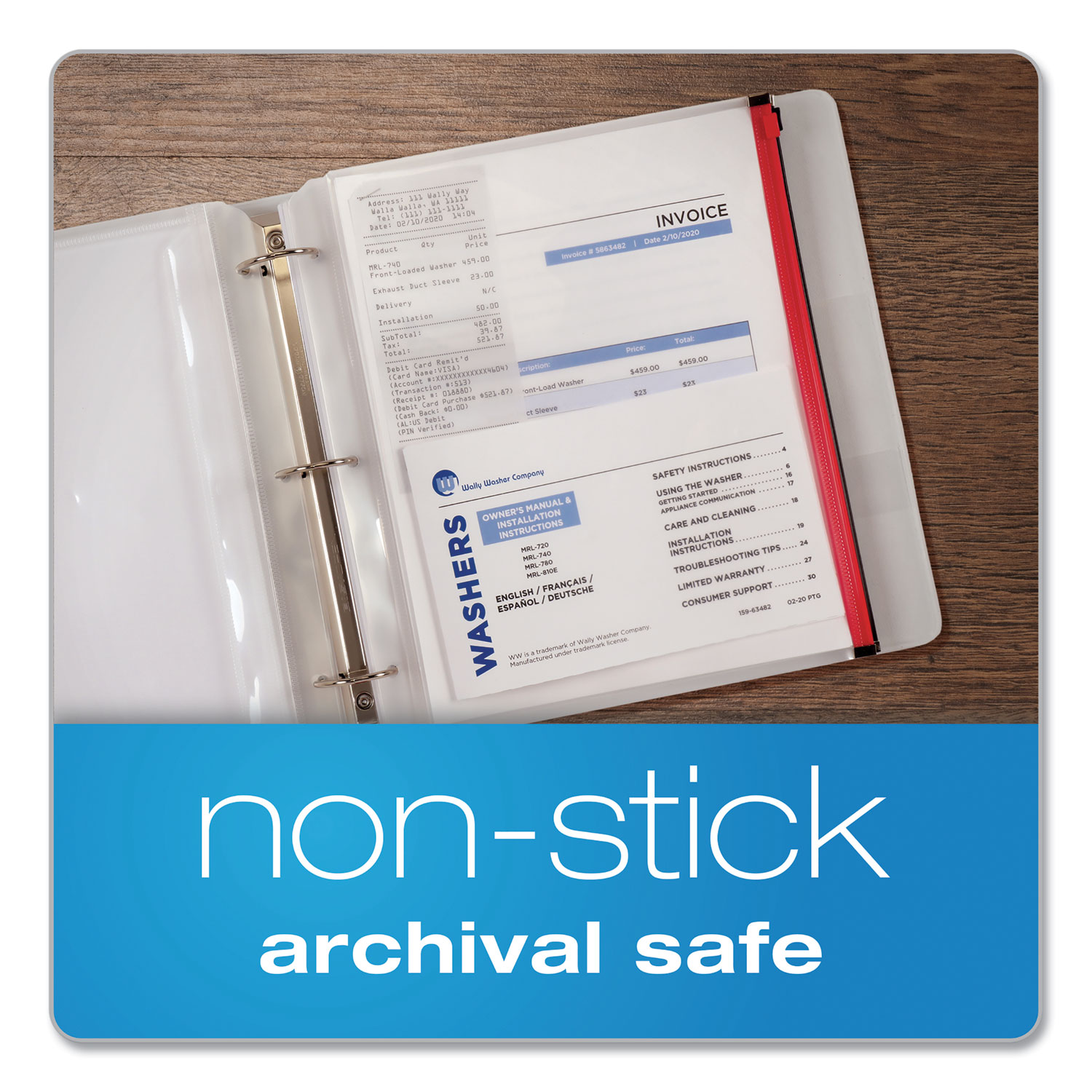 Cardinal® Expanding Zipper Binder Pocket, 8.5 x 11, Assorted Colors, 5