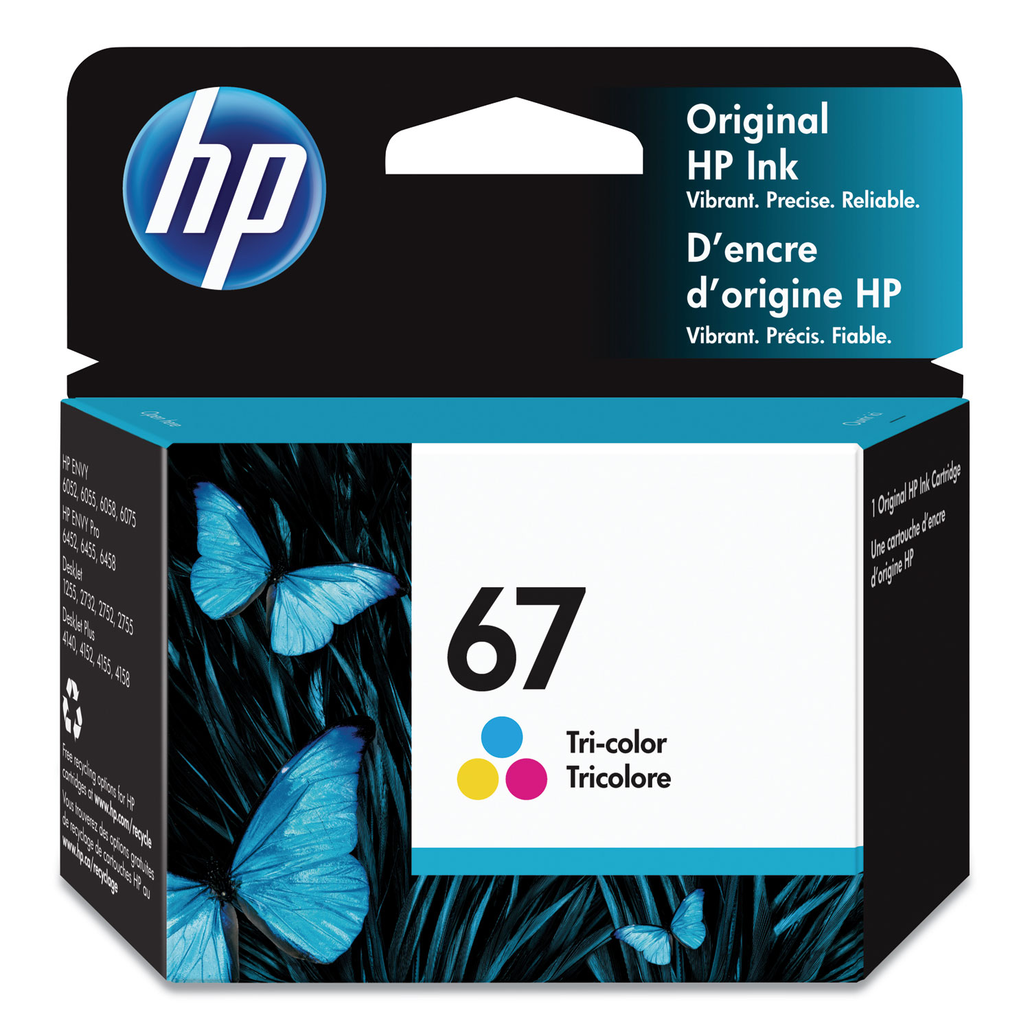  HP 3YM55AN#140 HP 67, (3YM55AN) Tri Color Original Ink Cartridge (HEW3YM55AN) 