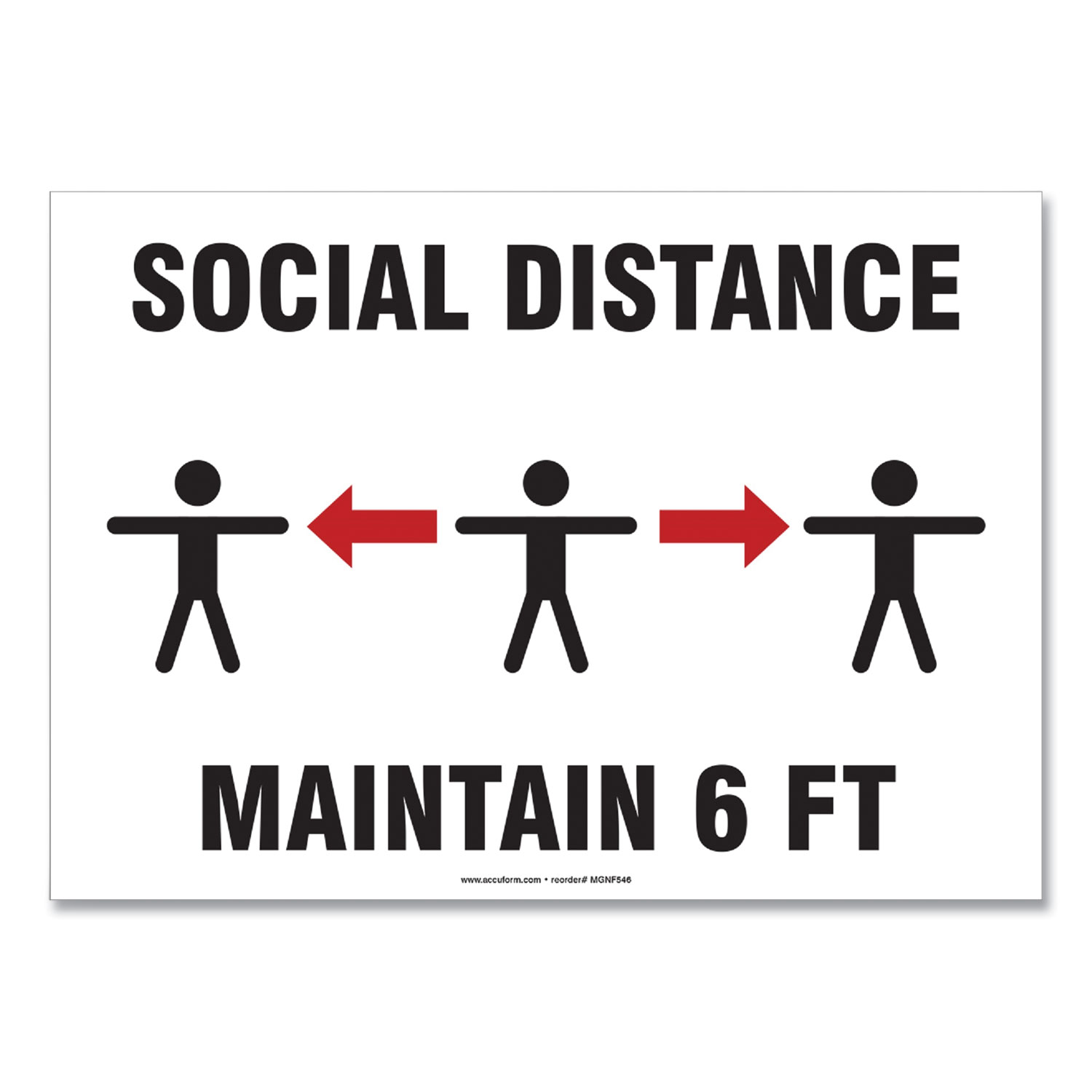 Social Distance Signs, Wall, 10 x 7, 