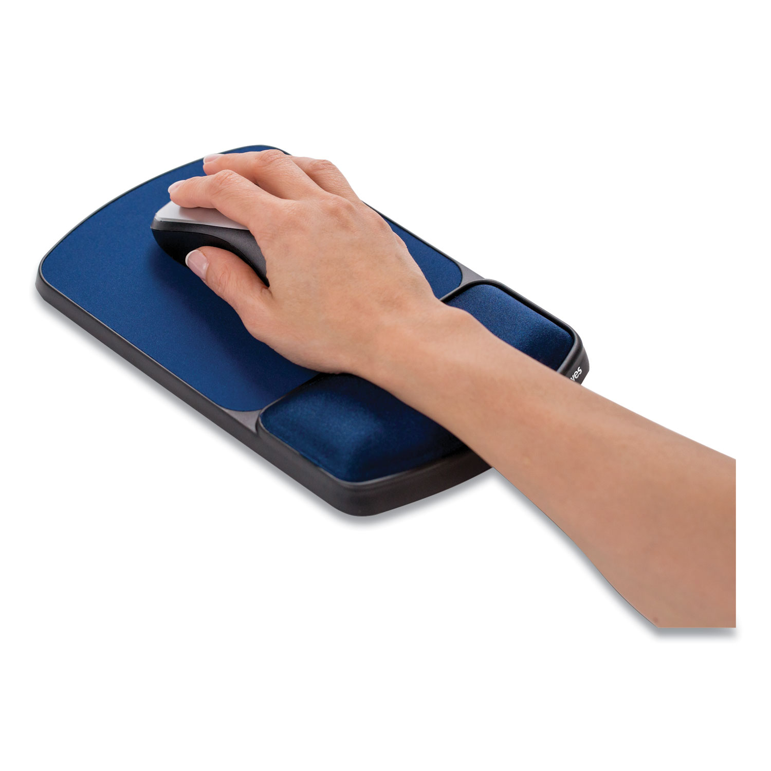 Mouse Pad with Gel Wrist Rest, 8.25 x 9.62, Blue - Zerbee