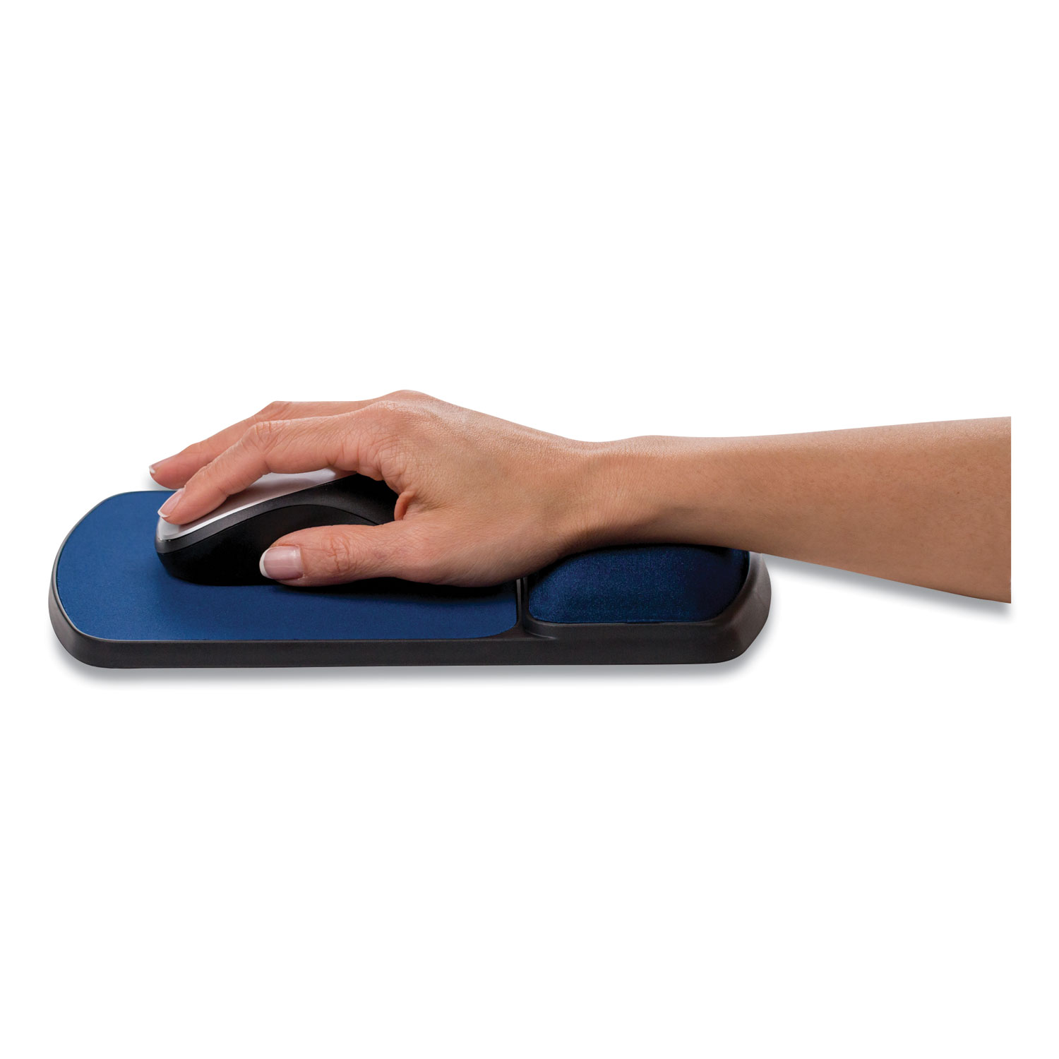 Mouse Pad with Gel Wrist Rest, 8.25 x 9.62, Blue - Zerbee