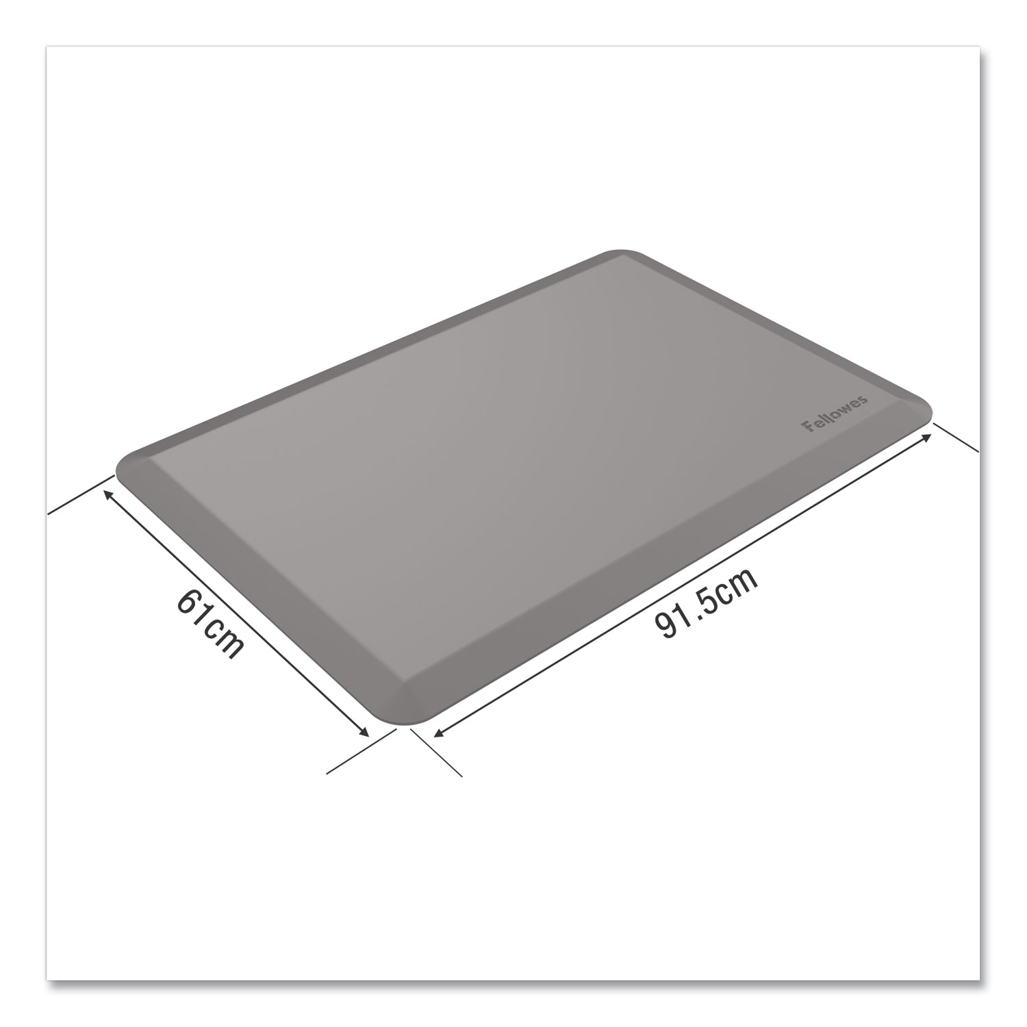 Serve Secure Rectangle Black Rubber Floor Mat - Beveled Edge - 36 x 24 x  1/2 - 1 count box
