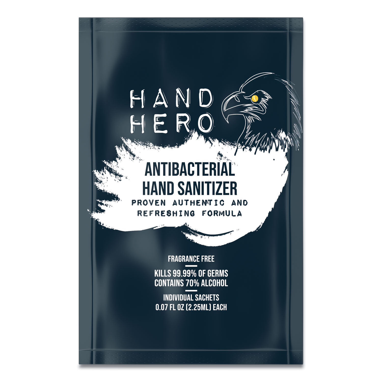  HAND HERO H17011 Antibacterial Sachet Gel Hand Sanitizer, 0.07 oz, 50/Box (GN1H17011BX) 