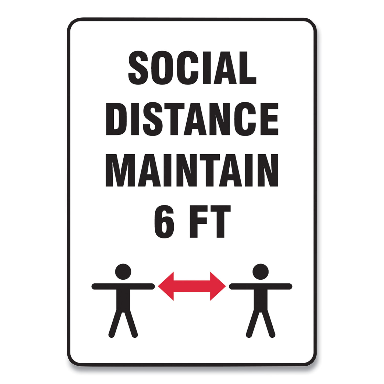 Social Distance Signs, Wall, 10 x 14, 