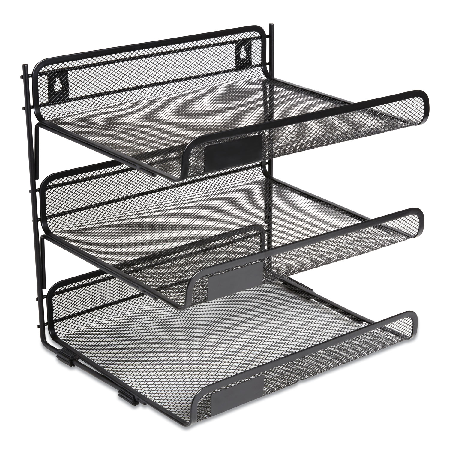 Tru Red Wire Mesh Combination Organizer | Vertical/Horizontal | 4 Sections | Letter-Size | 11.2 x 17.4 x 6.54 | Matte Black