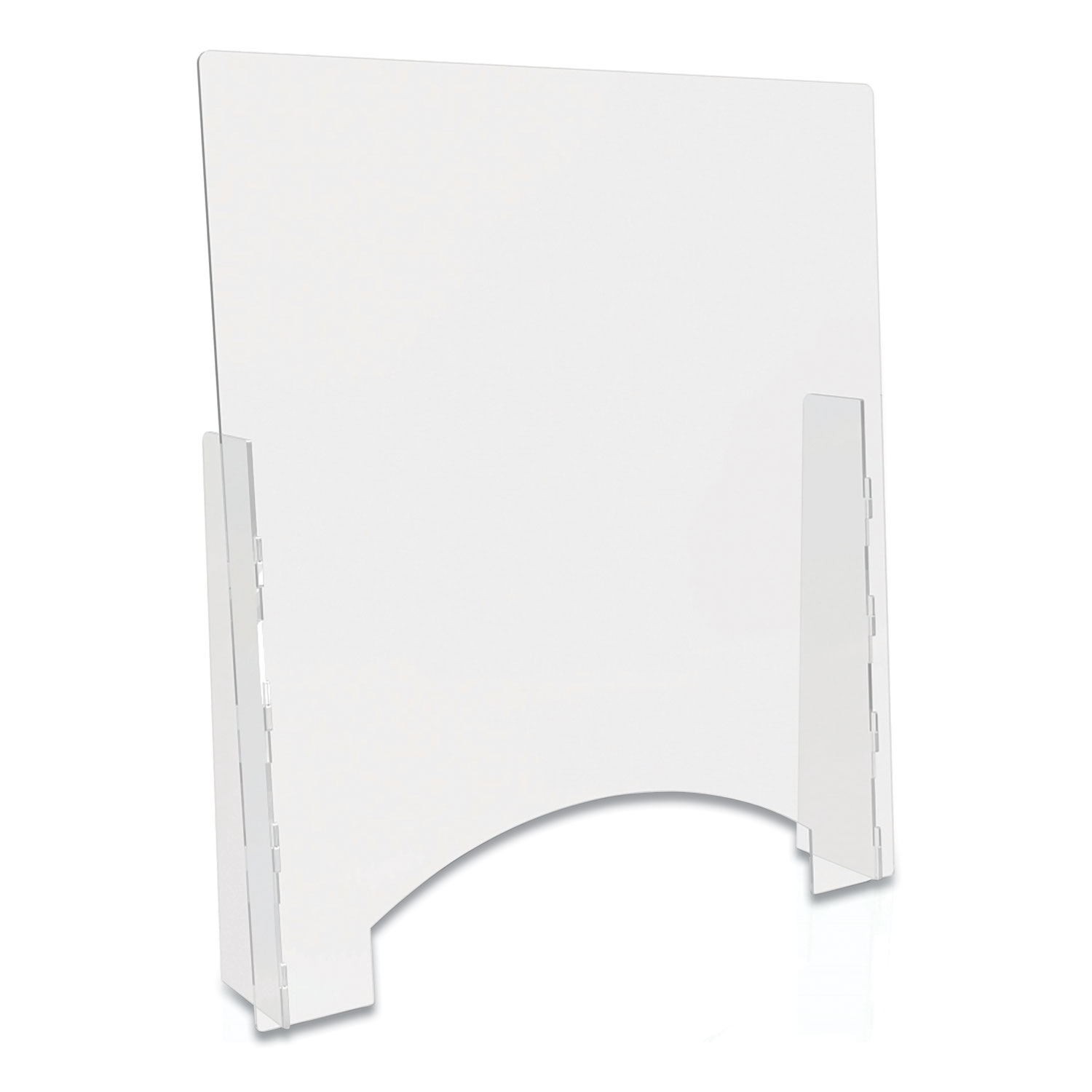 deflecto® Counter Top Barrier with Pass Thru, 31.75 x 6 x 36, Polycarbonate, Clear, 2/Carton