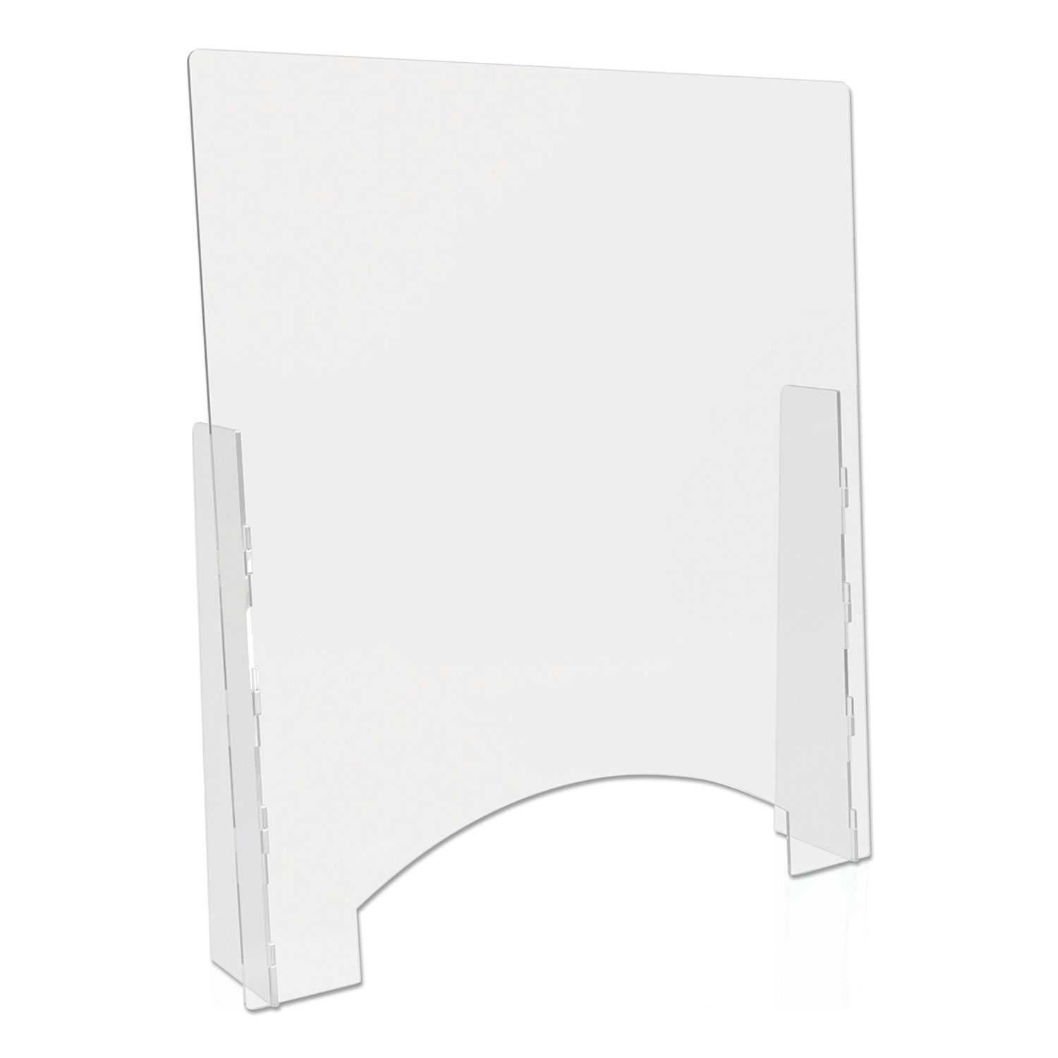 deflecto® Counter Top Barrier with Pass Thru, 31.75 x 6 x 36, Acrylic, Clear, 2/Carton