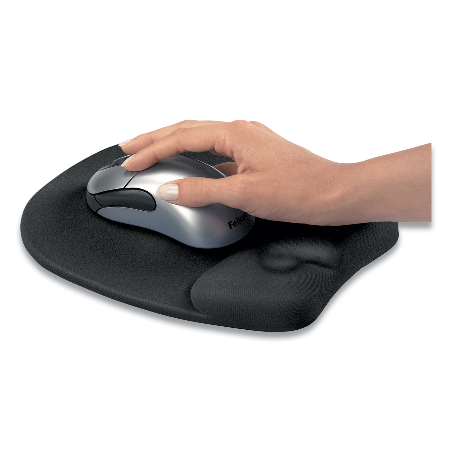 Memory Foam Mouse Pad with Wrist Rest, 7.93 x 9.25, Black - Office Express  Office Products