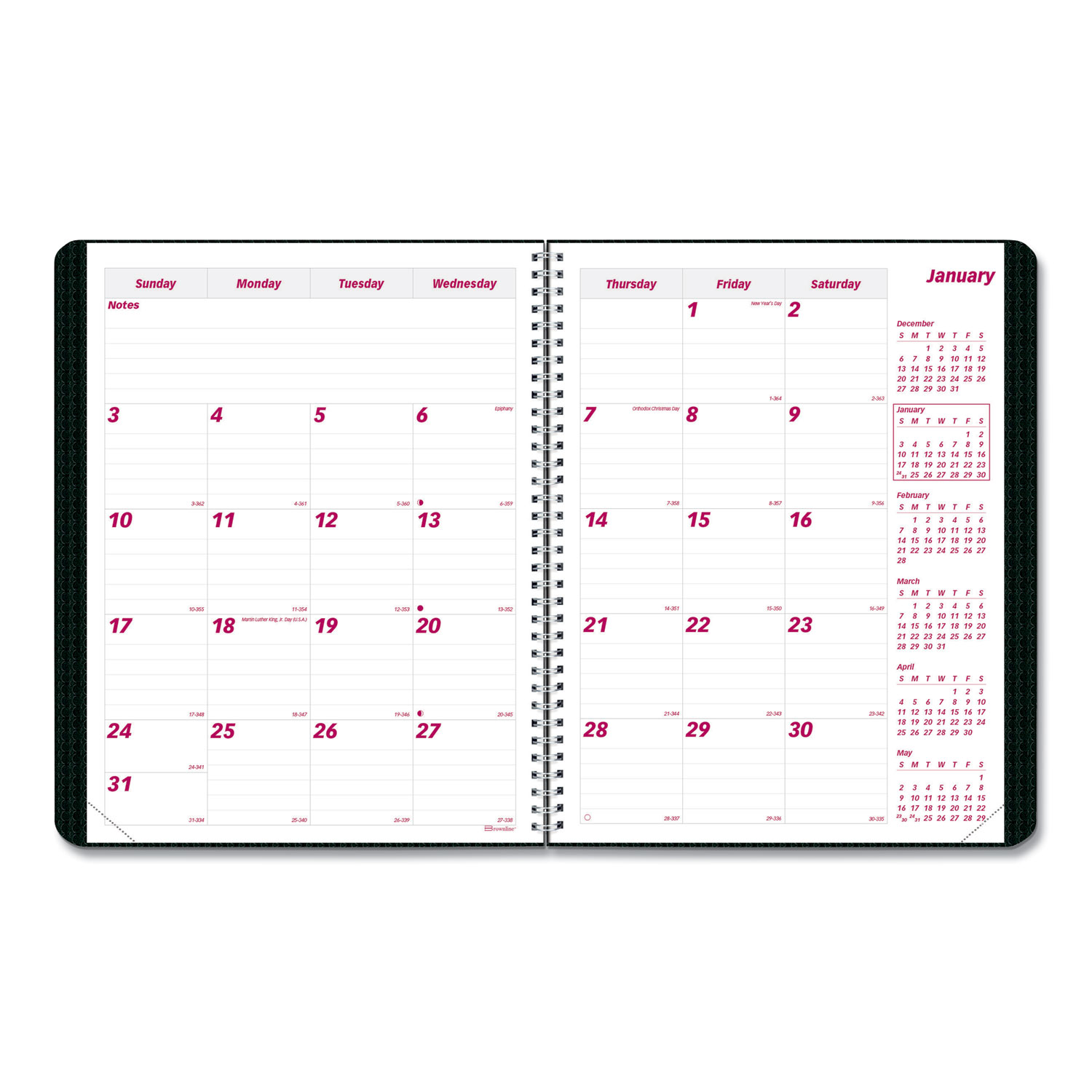 24-Month Ruled Monthly Planner, 8 1/2