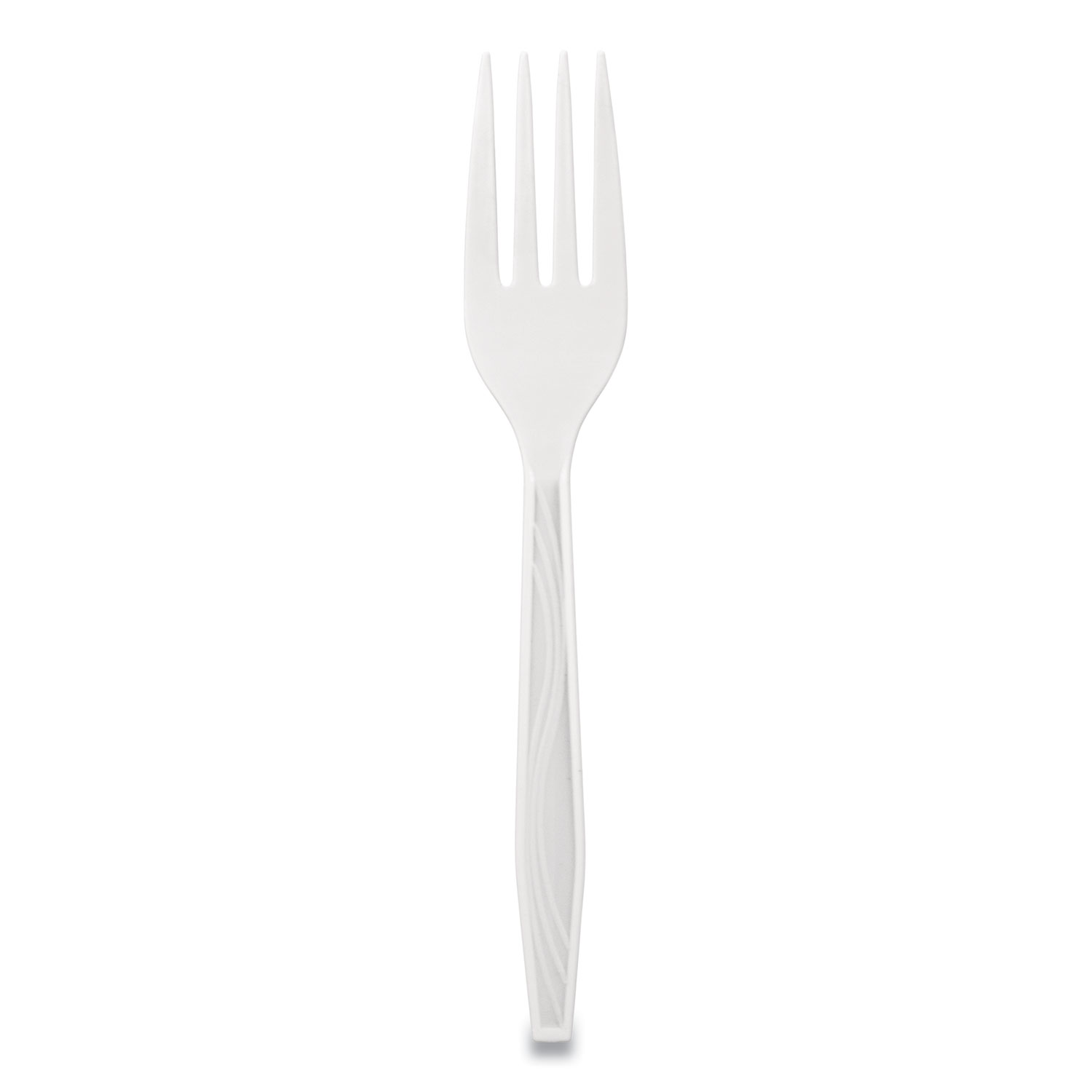 Berkley Square Elegant Dinnerware Heavyweight Cutlery, Polystyrene, Fork, White, 500/Box