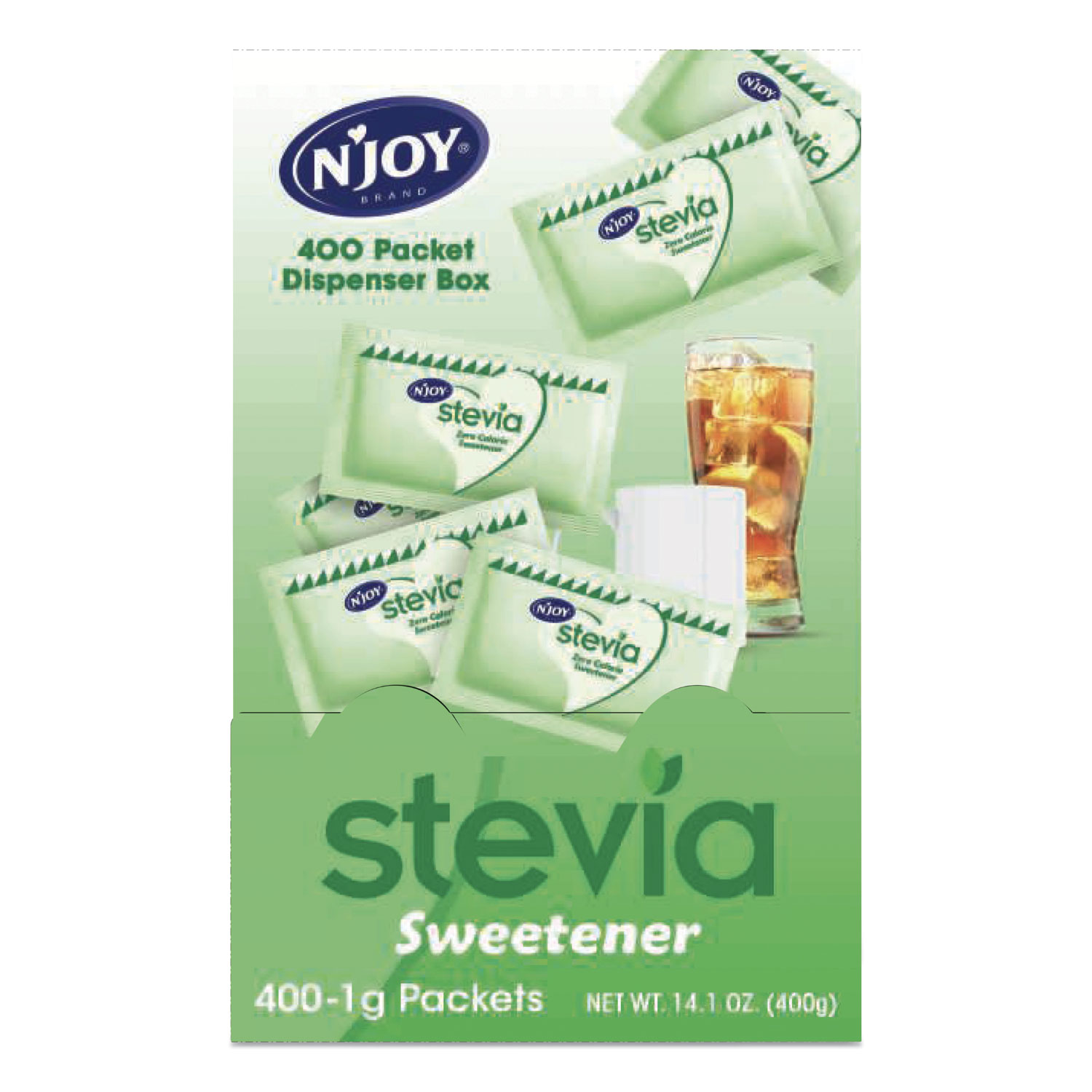  N'Joy 83221 Stevia Artificial Sweetener, 0.4 oz. 400 Packets/Box (NJO1625535) 