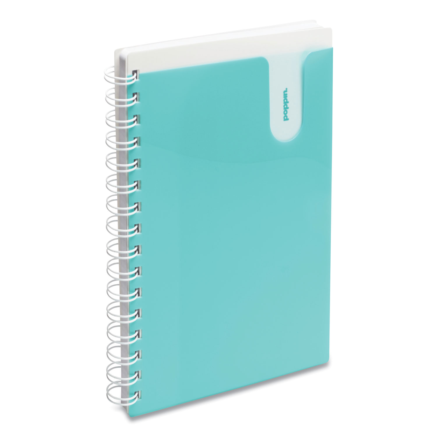  Poppin 101351 Medium Pocket Notebook, College Rule, Aqua, 8.5 x 6, 80 Sheets (PPJ1268263) 