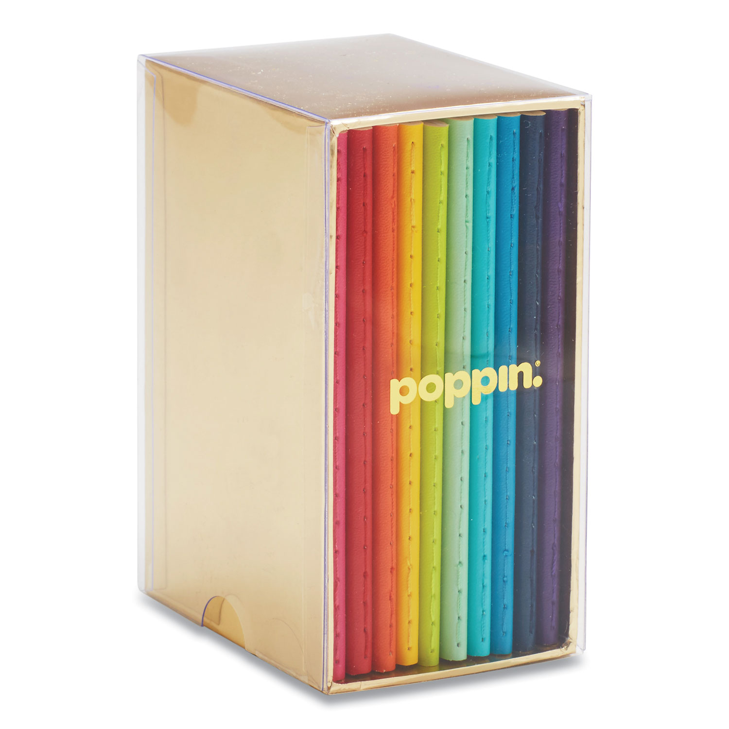 Poppin Mini Medley Professional Notebooks, Wide Rule, Assorted, 5 x 3.5, 10/Pack