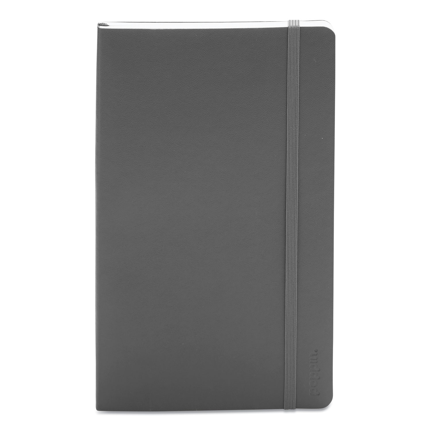 Poppin Professional Notebook, College Rule, Dark Gray 8.25 x 5, 96 Sheets