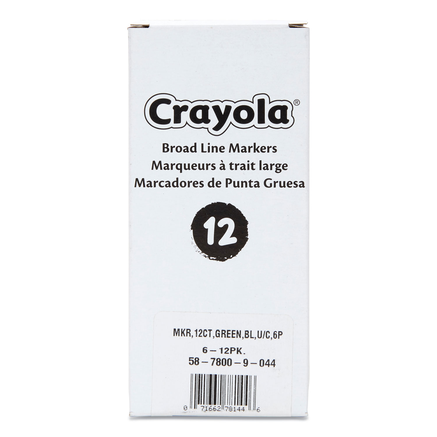  Crayola 58-7800-044 Broad Line Washable Markers, Broad Bullet Tip, Green, 12/Box (CYO24326239) 